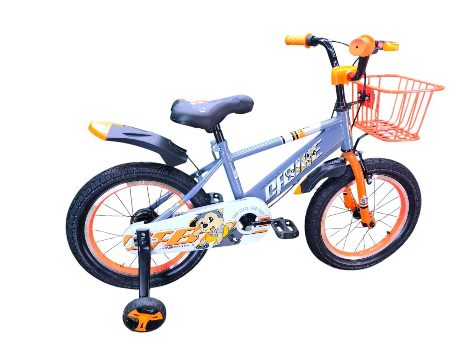 Bicicleta Aro 16 Infantil Cfbike Gris/Naranjo-4