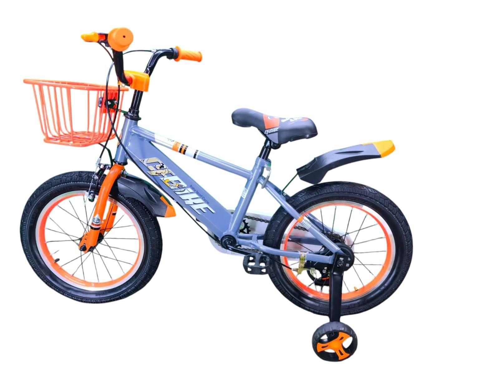 Bicicleta Aro 16 Infantil Cfbike Gris/Naranjo-5