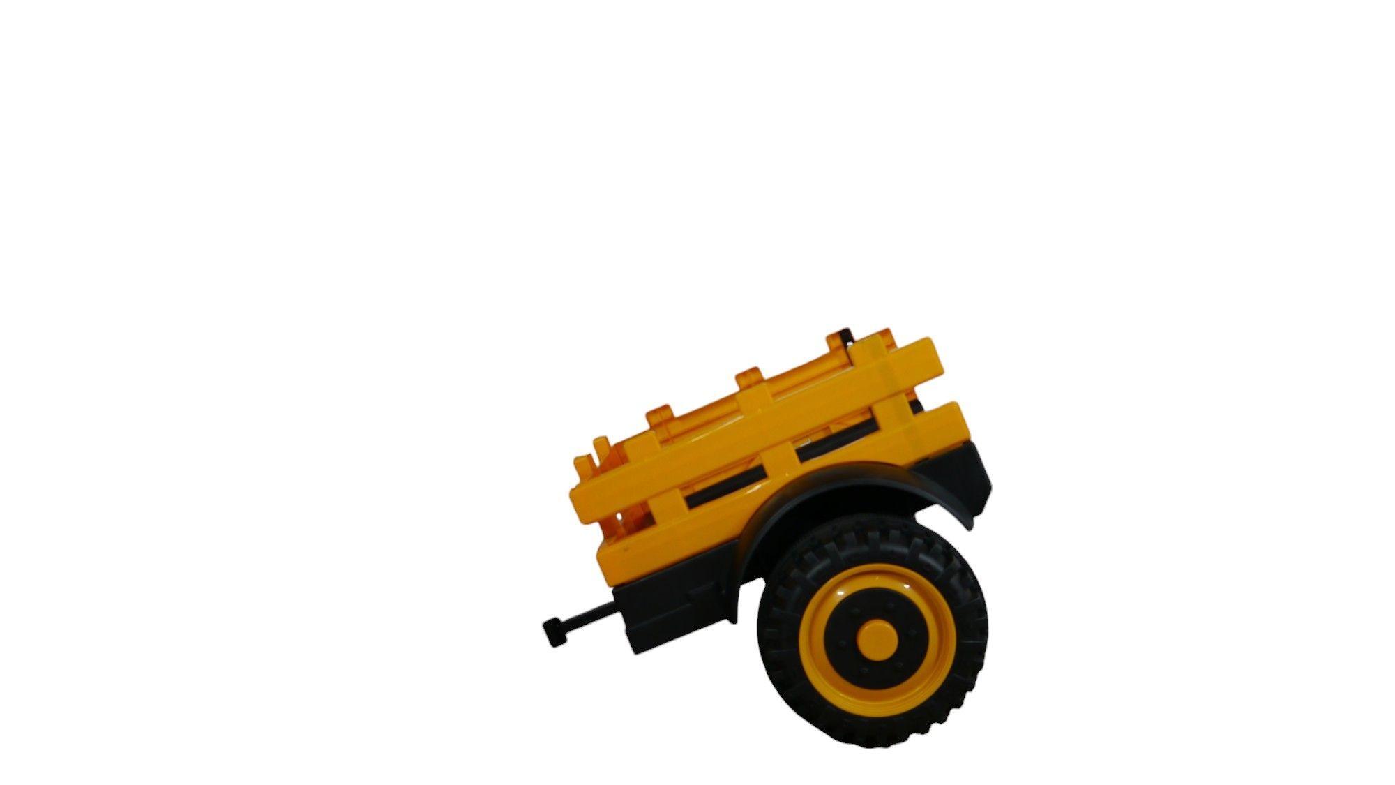 Tractor Eléctrico Con Carro Premium Amarillo-4