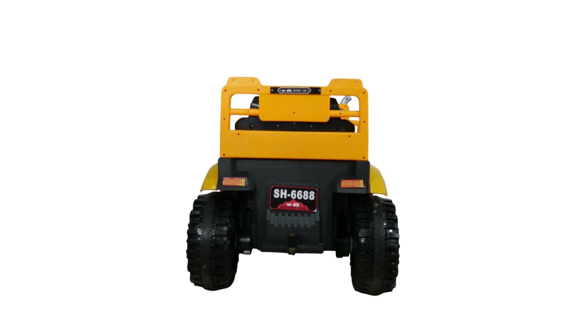 Tractor Eléctrico Con Carro Premium Amarillo-6