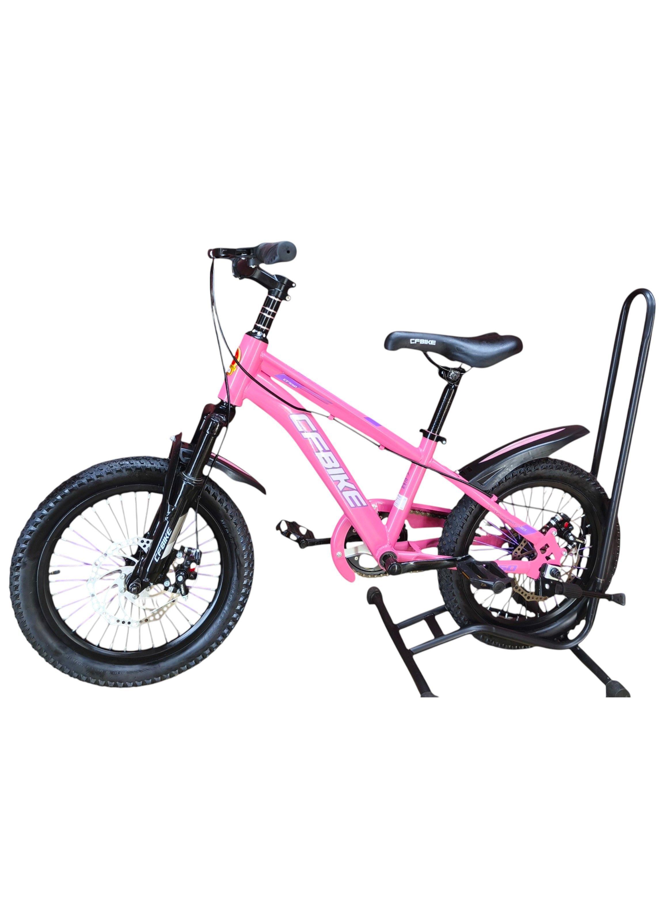 Bicicleta Aro 16 Cfbike Con Freno Disco Rosado Log Blanco-3
