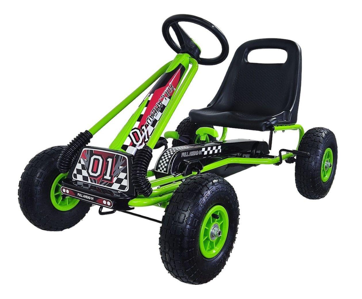 Gokart a Pedales Con Rueda Goma Verde-3