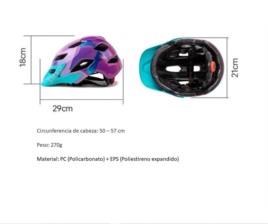 Casco Bicicleta Niños Sifvo Morado            -2