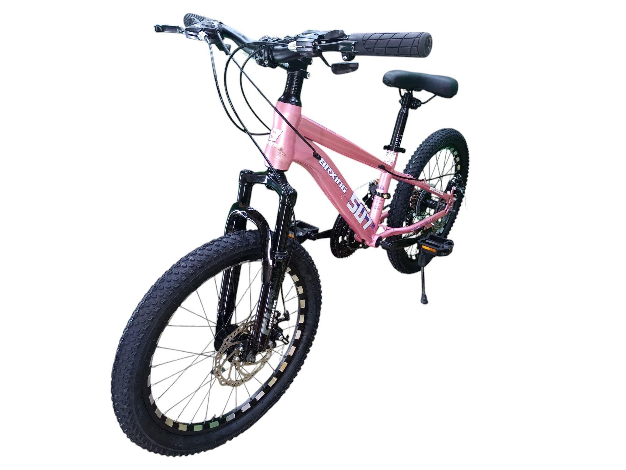 Bicicleta Aro 20 Brxing SV7 Rosado Con Freno Disco Y 21 Velocidades	-2