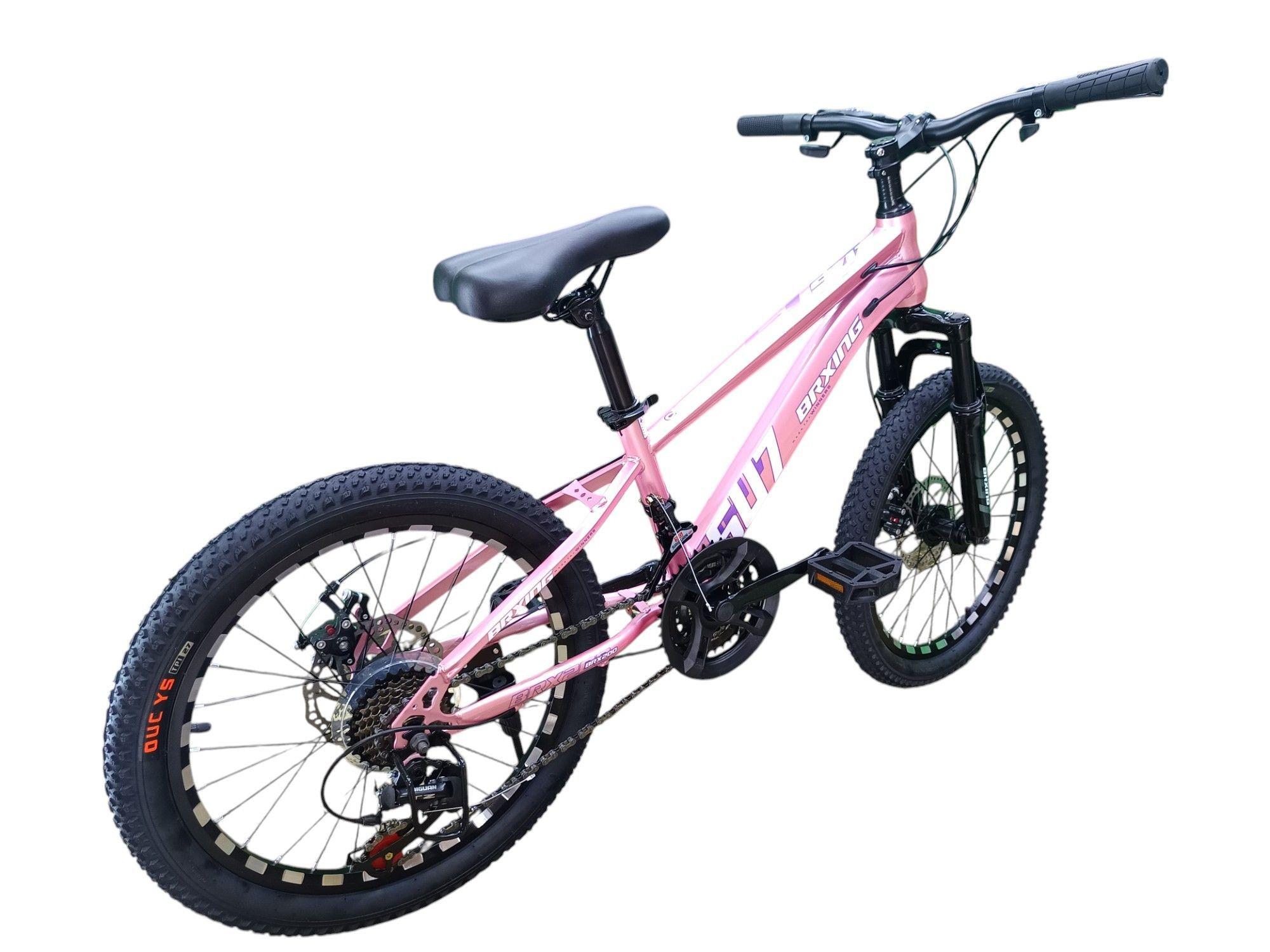 Bicicleta Aro 20 Brxing SV7 Rosado Con Freno Disco Y 21 Velocidades	-4