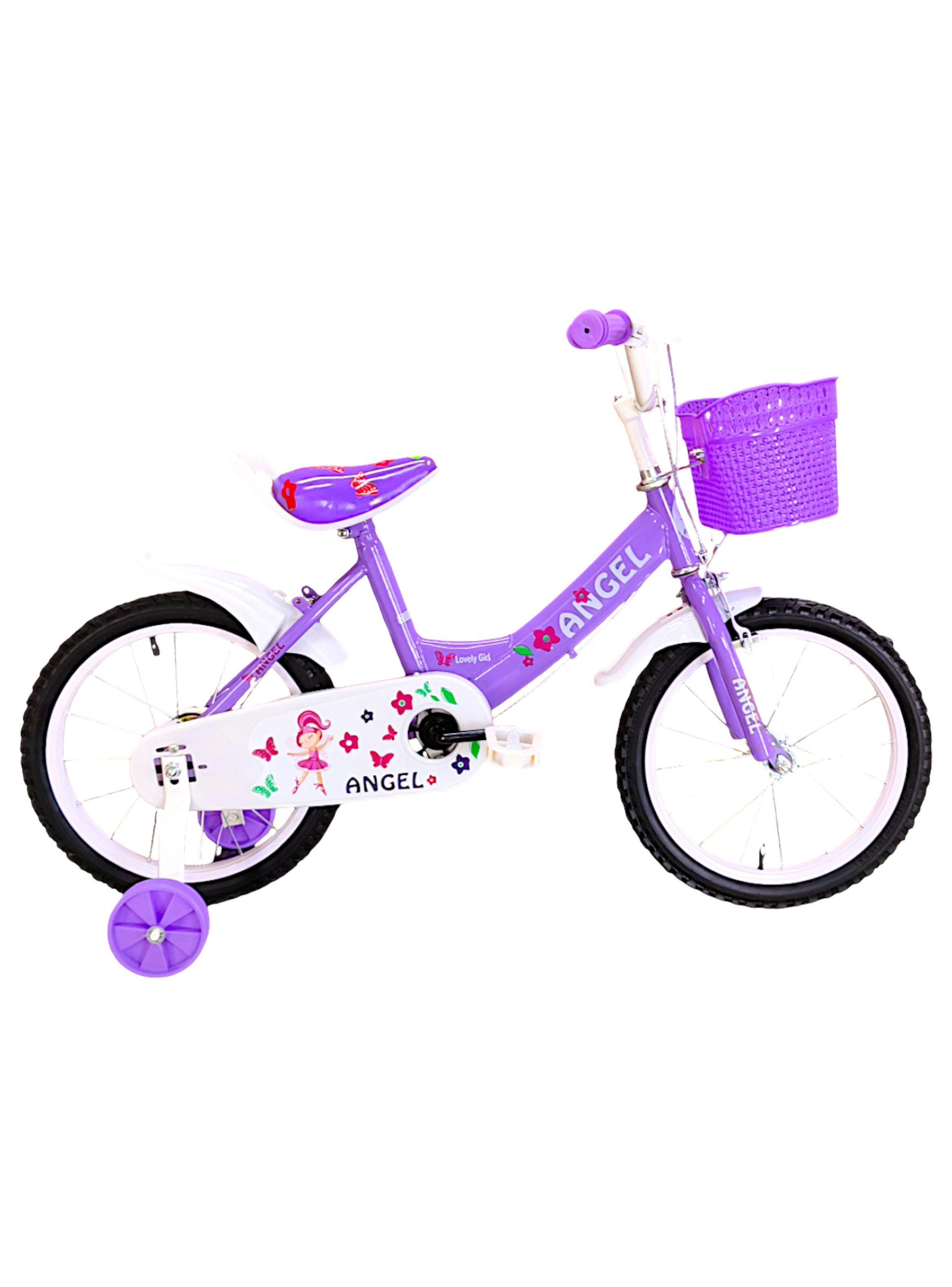 Bicicleta Aro 16 Infantil Lila Angel-0