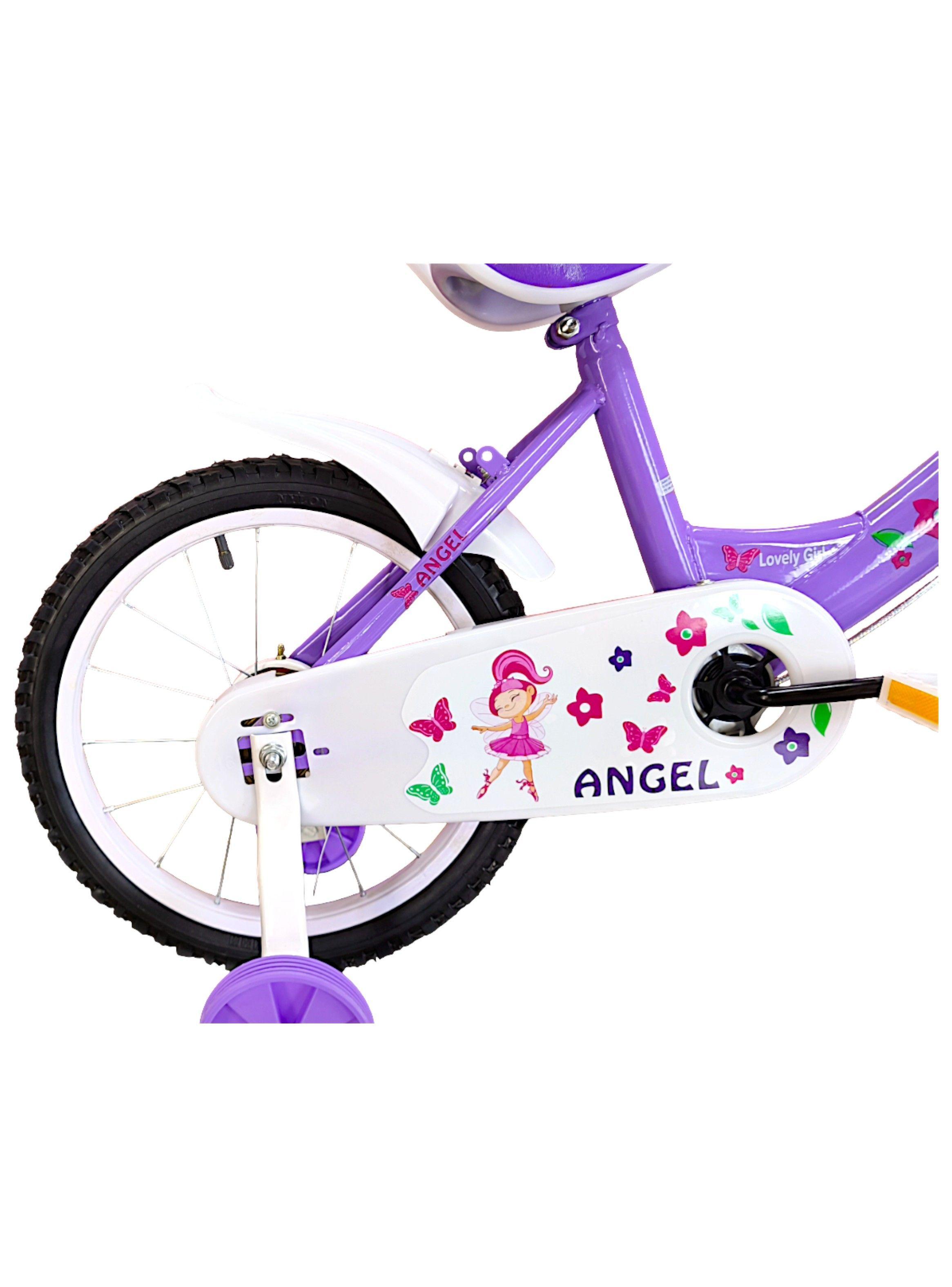 Bicicleta Aro 16 Infantil Lila Angel-5
