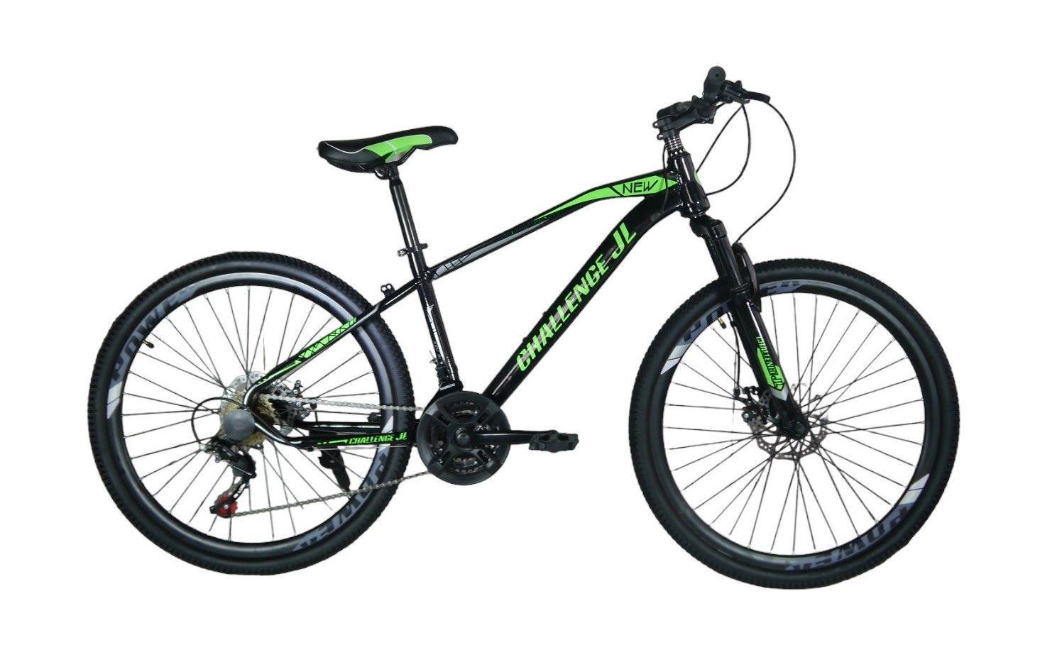 Bicicleta Aro 26 Challenge Verde Negro Con Freno Disco Y Cambios               -0