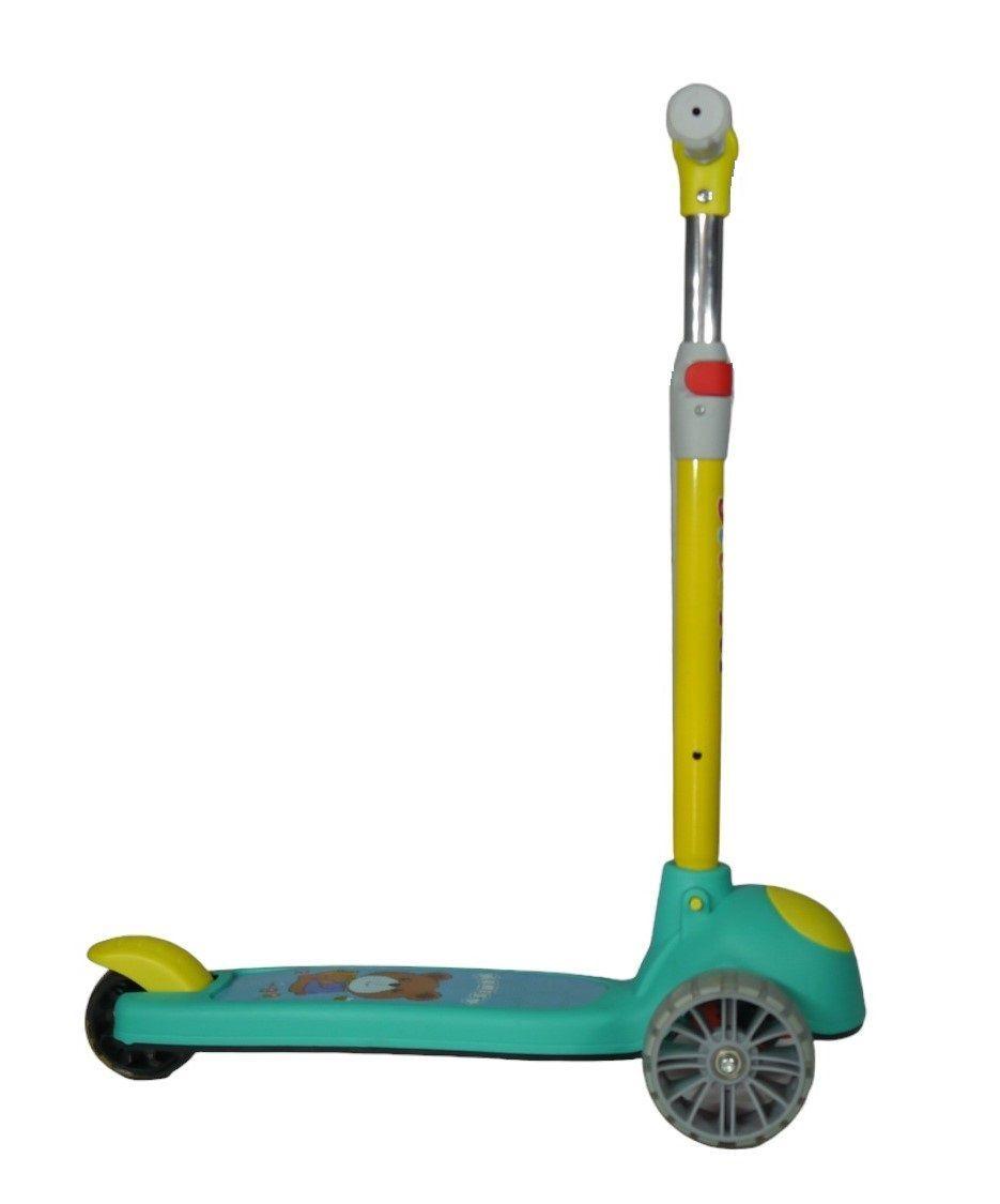 Scooter Monopatín Niños Verde Amarillo-3