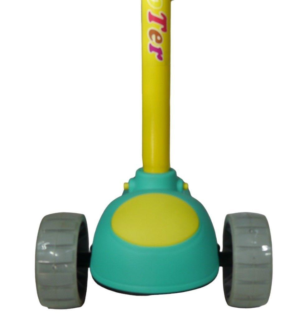 Scooter Monopatín Niños Verde Amarillo-6