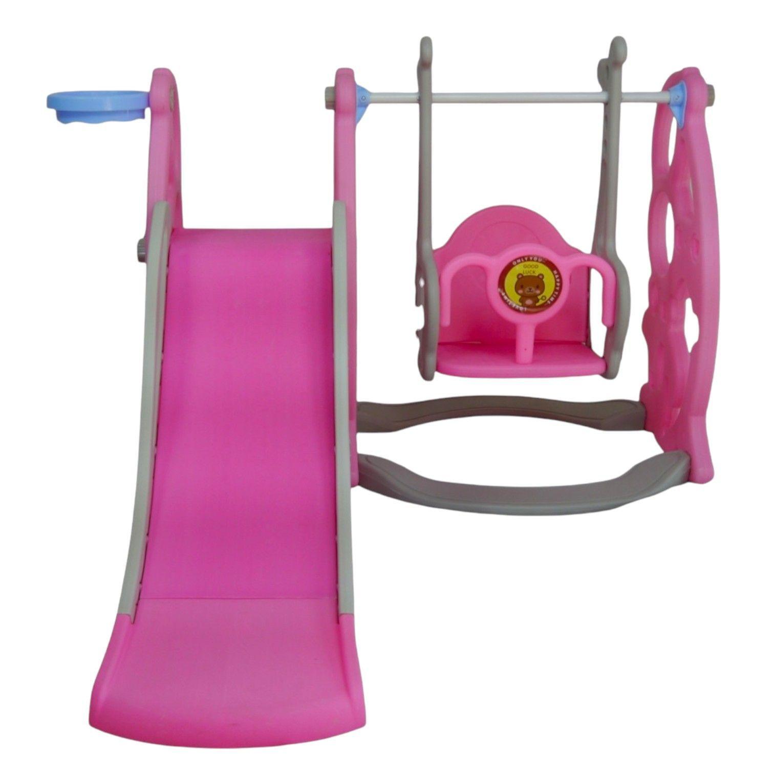 Resbalin 3 EN 1 Outdoor Columpio + Resbalin +Aro Basquetbol Con Recibidor-2
