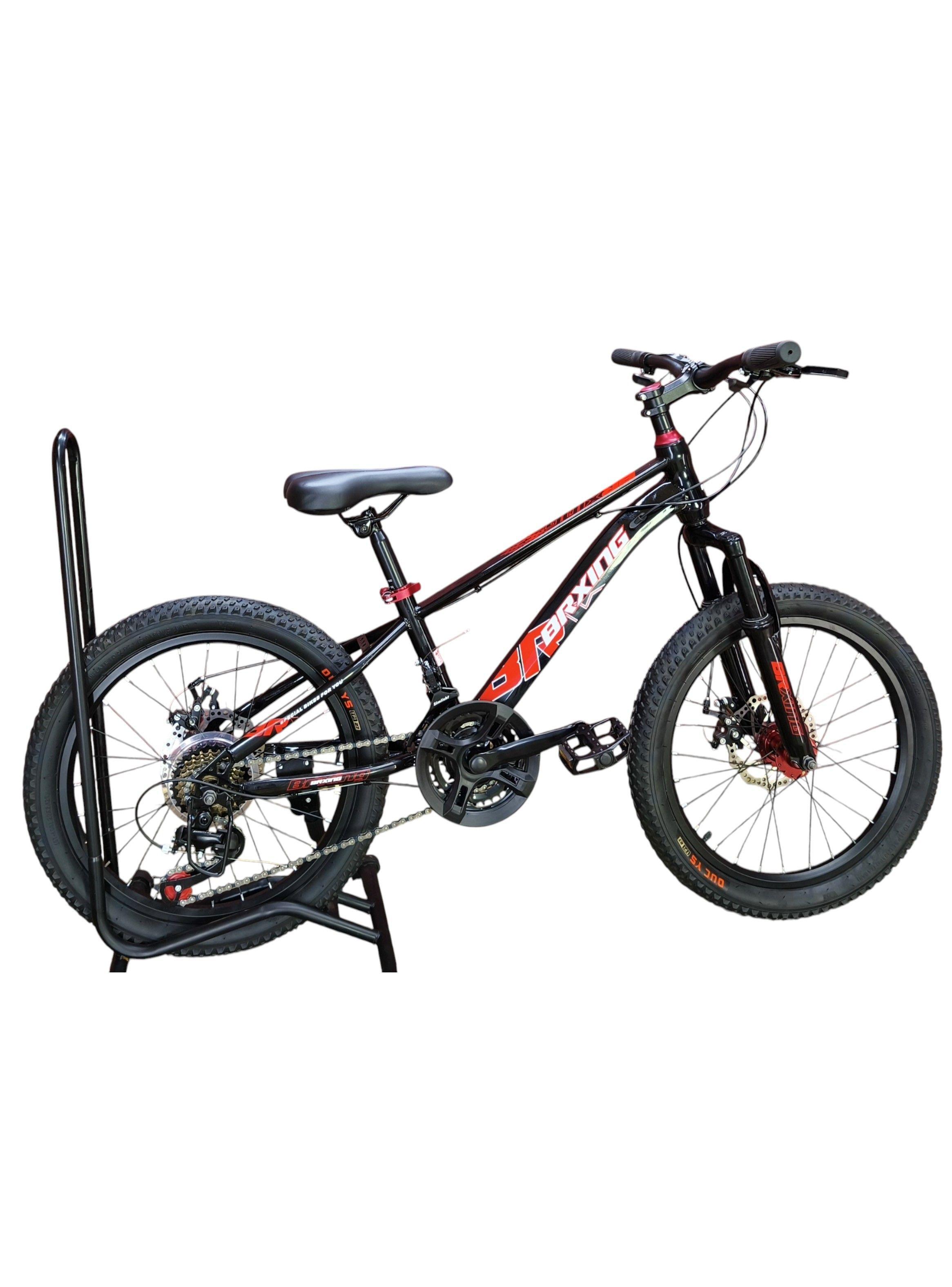 Bicicleta Aro 20 Brxing  Con Freno Disco Y 21 Vel. Negro Log Rojo Mr-4