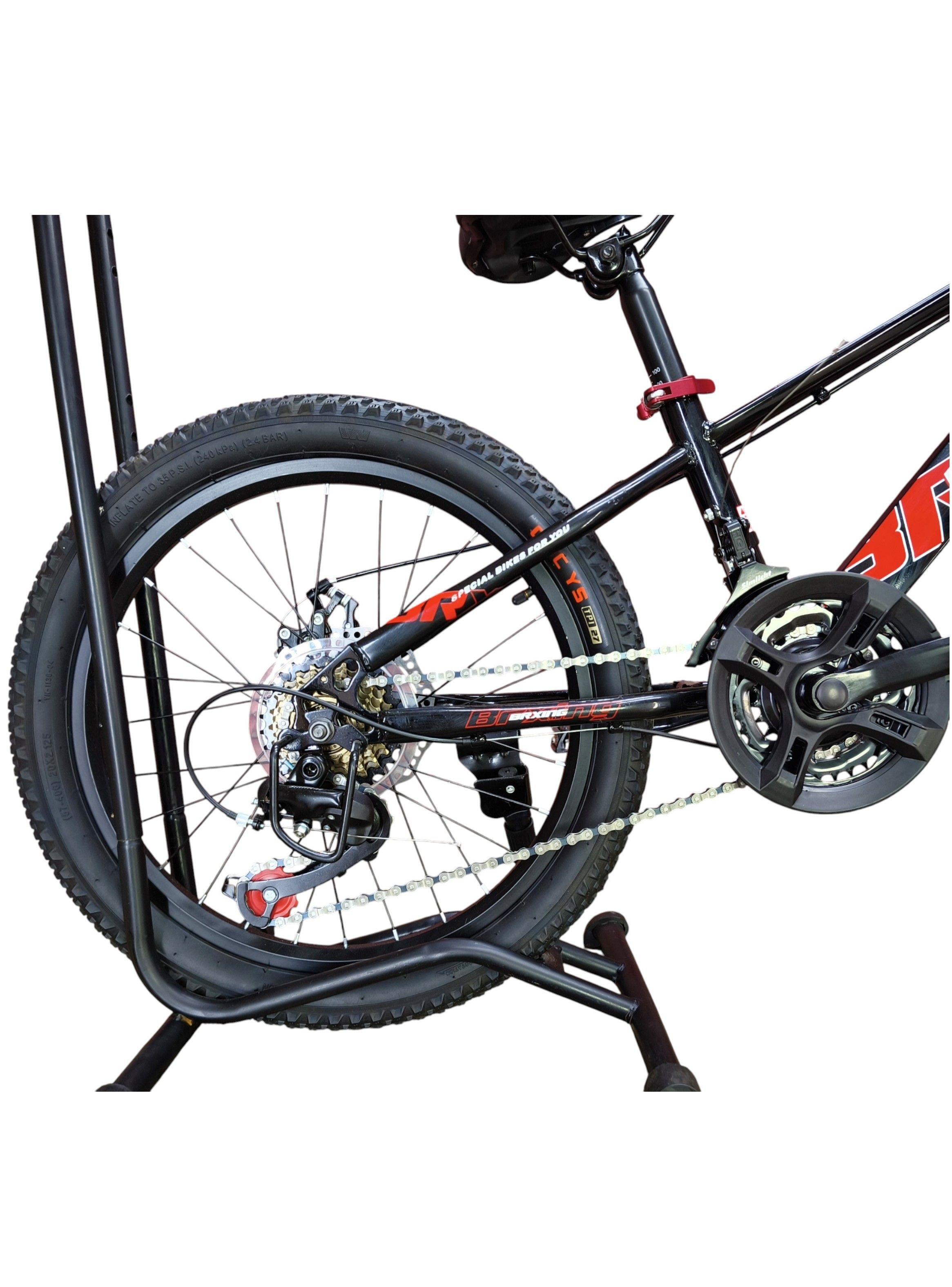 Bicicleta Aro 20 Brxing  Con Freno Disco Y 21 Vel. Negro Log Rojo Mr-7