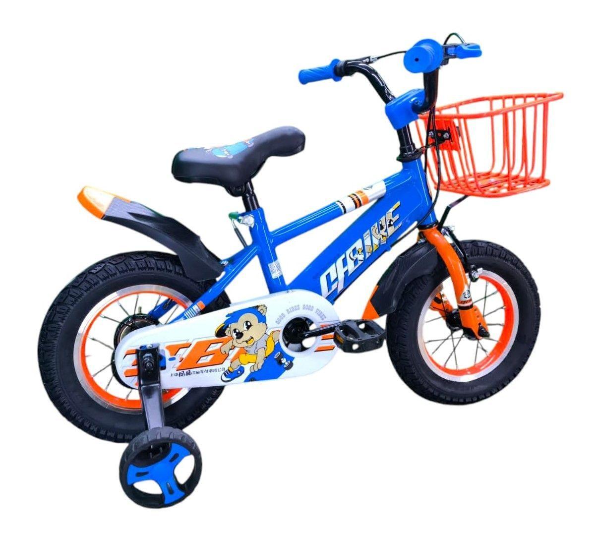 Bicicleta Aro 12 Infantil Cfbike Azul/Naranjo-4