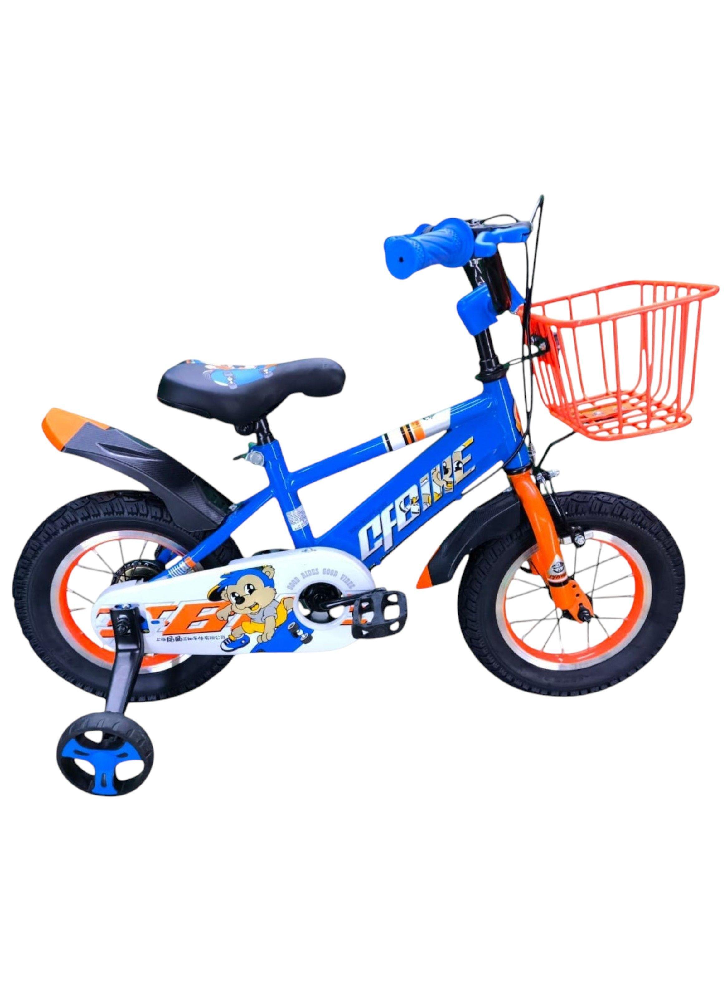 Bicicleta Aro 12 Infantil Cfbike Azul/Naranjo-4