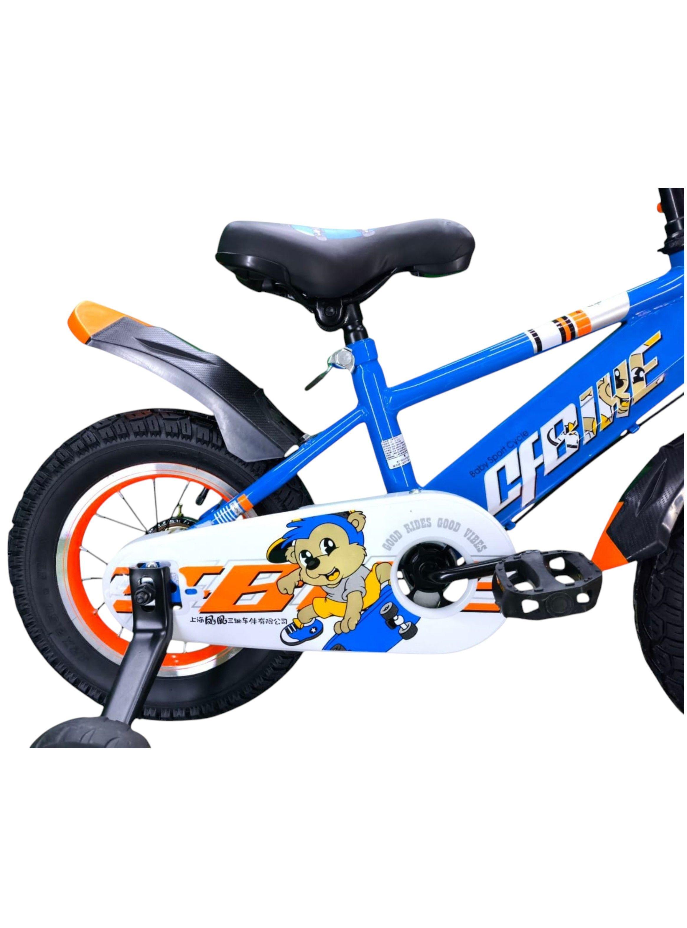 Bicicleta Aro 12 Infantil Cfbike Azul/Naranjo-6