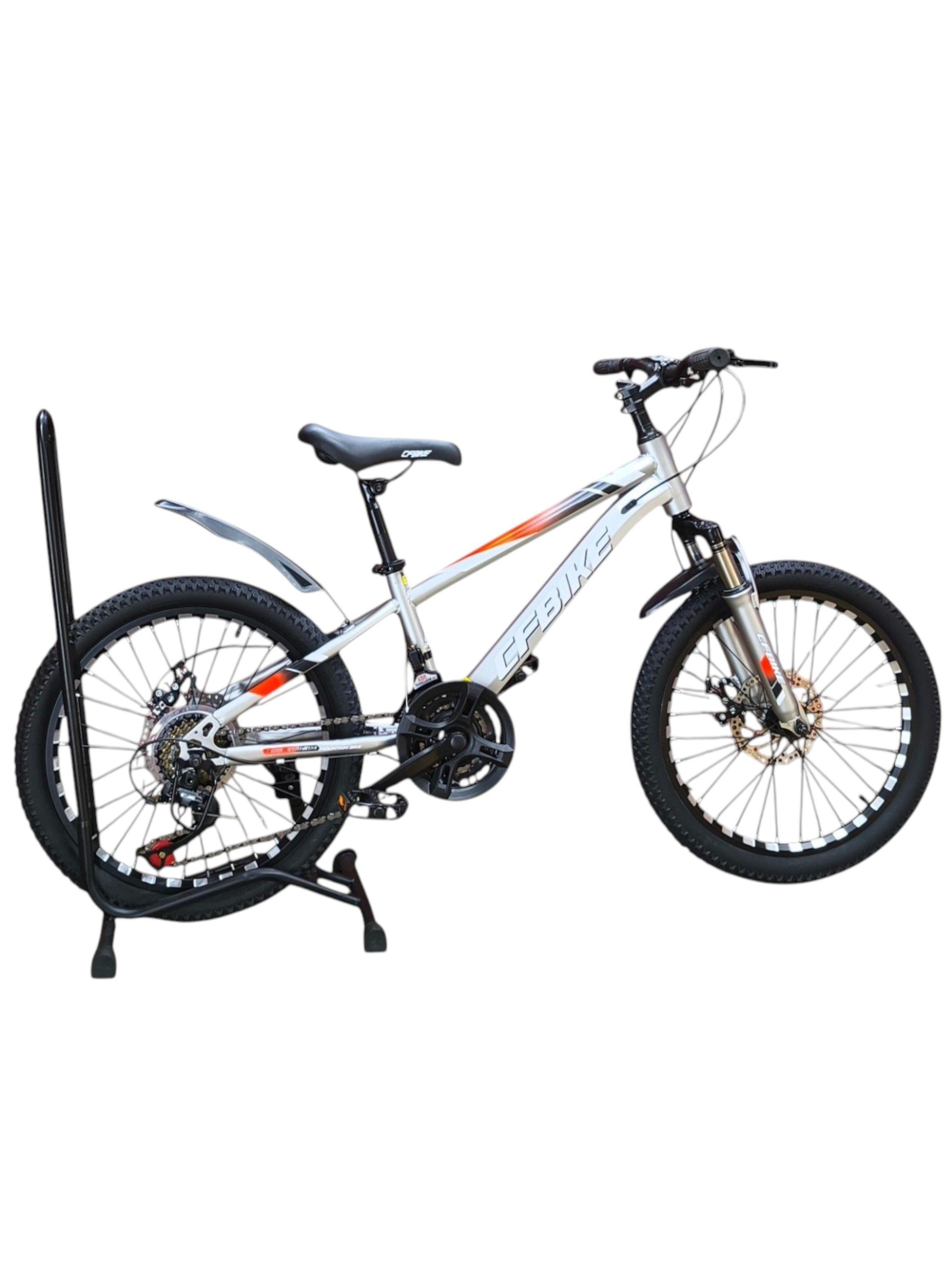Bicicleta Aro 20 CfBike Con Freno Disco Y 21 Vel. Gris-4