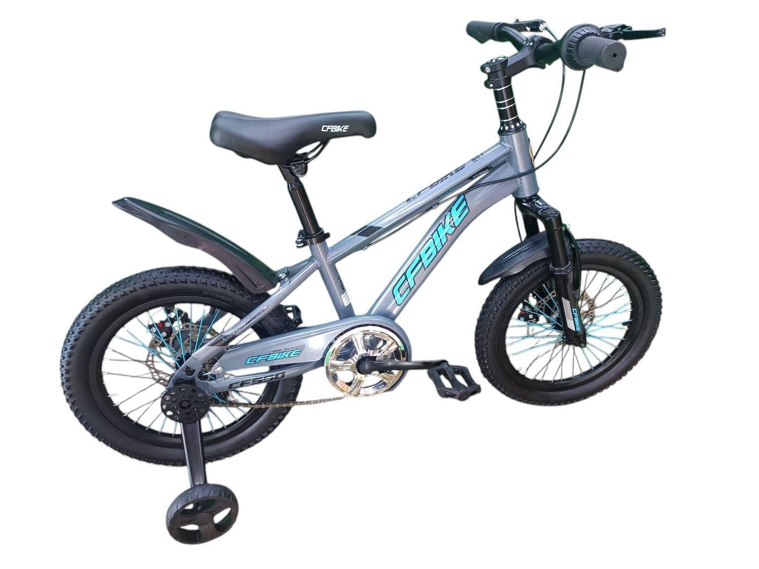 Bicicleta Aro 16 Cfbike Con Disco Gris Celeste	-1