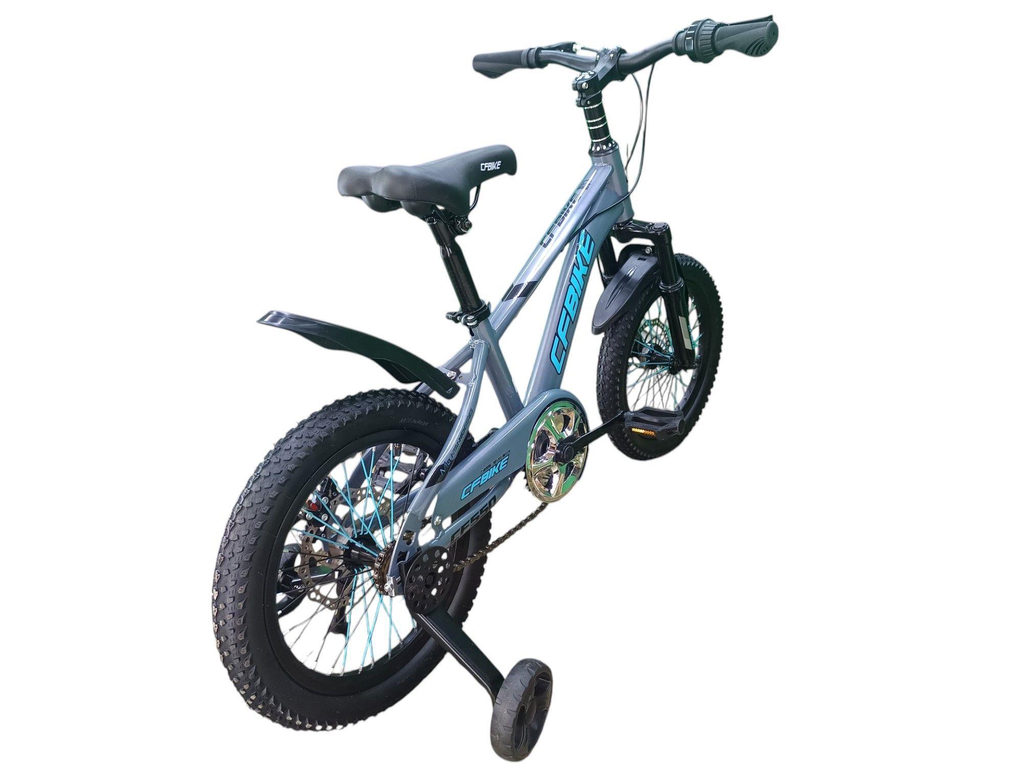 Bicicleta Aro 16 Cfbike Con Disco Gris Celeste	-3
