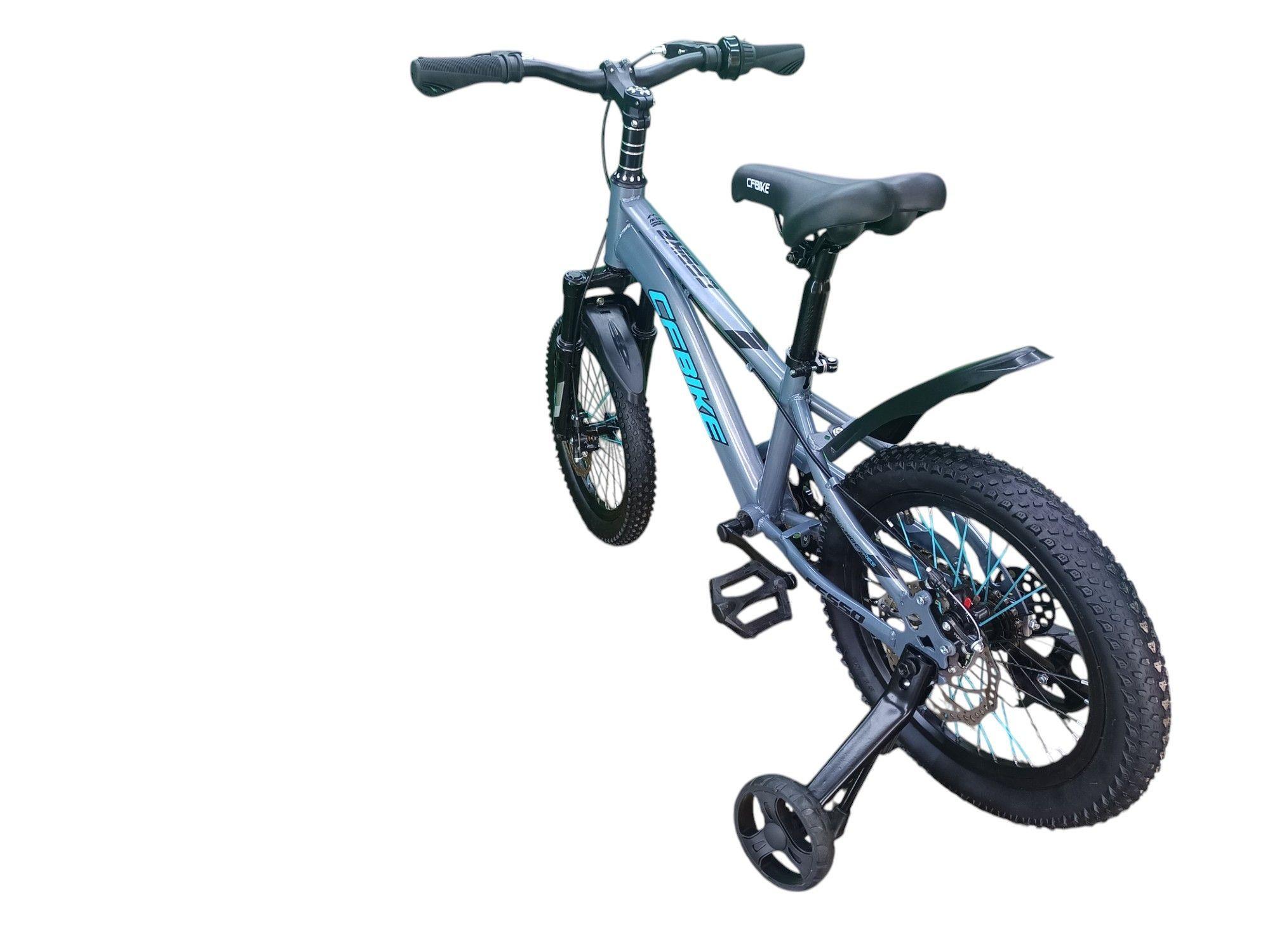Bicicleta Aro 16 Cfbike Con Disco Gris Celeste	-4
