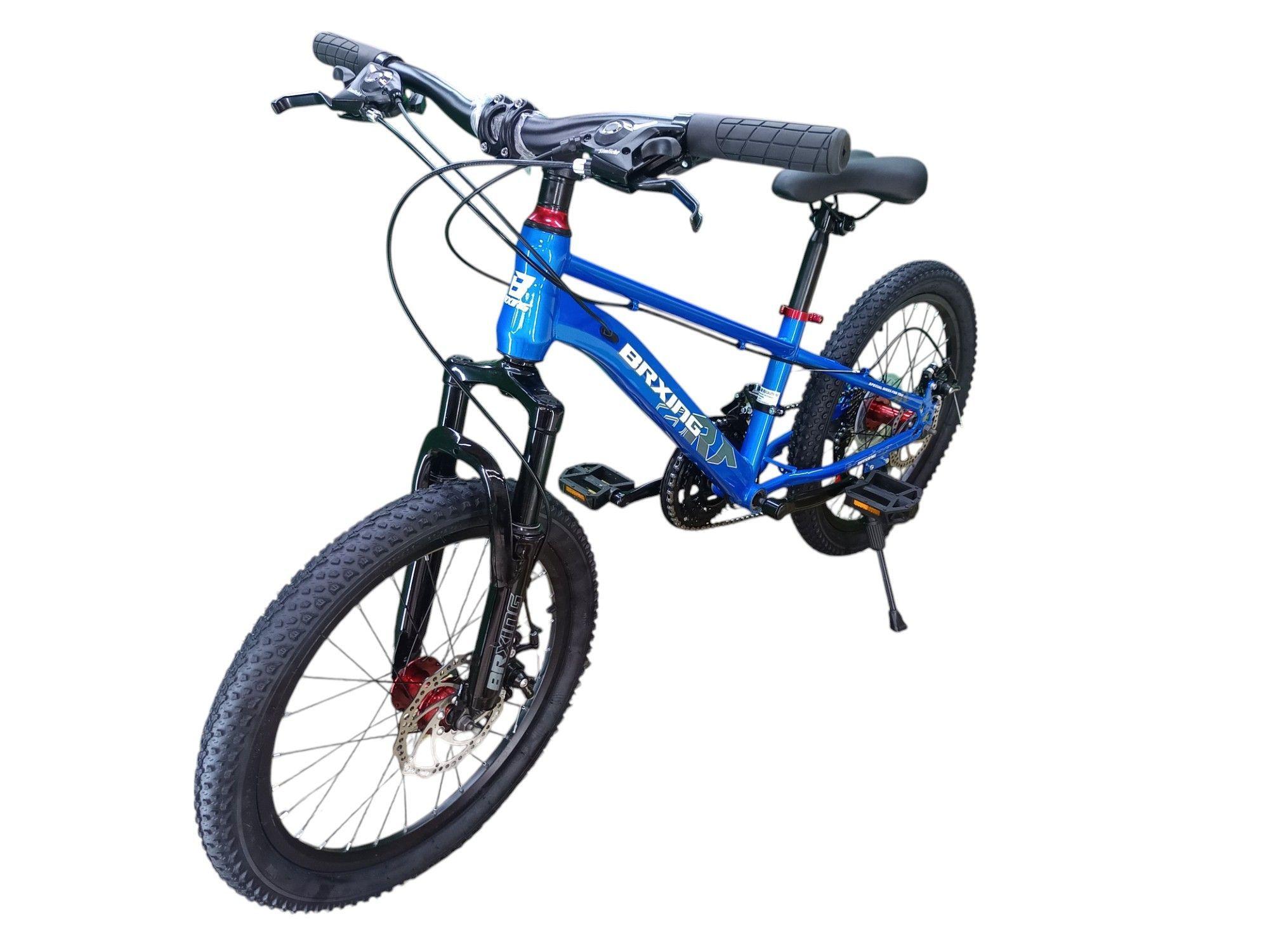 Bicicleta Aro 20 Brxing SV7 Azul Con Freno Disco Y 21 Velocidades-2
