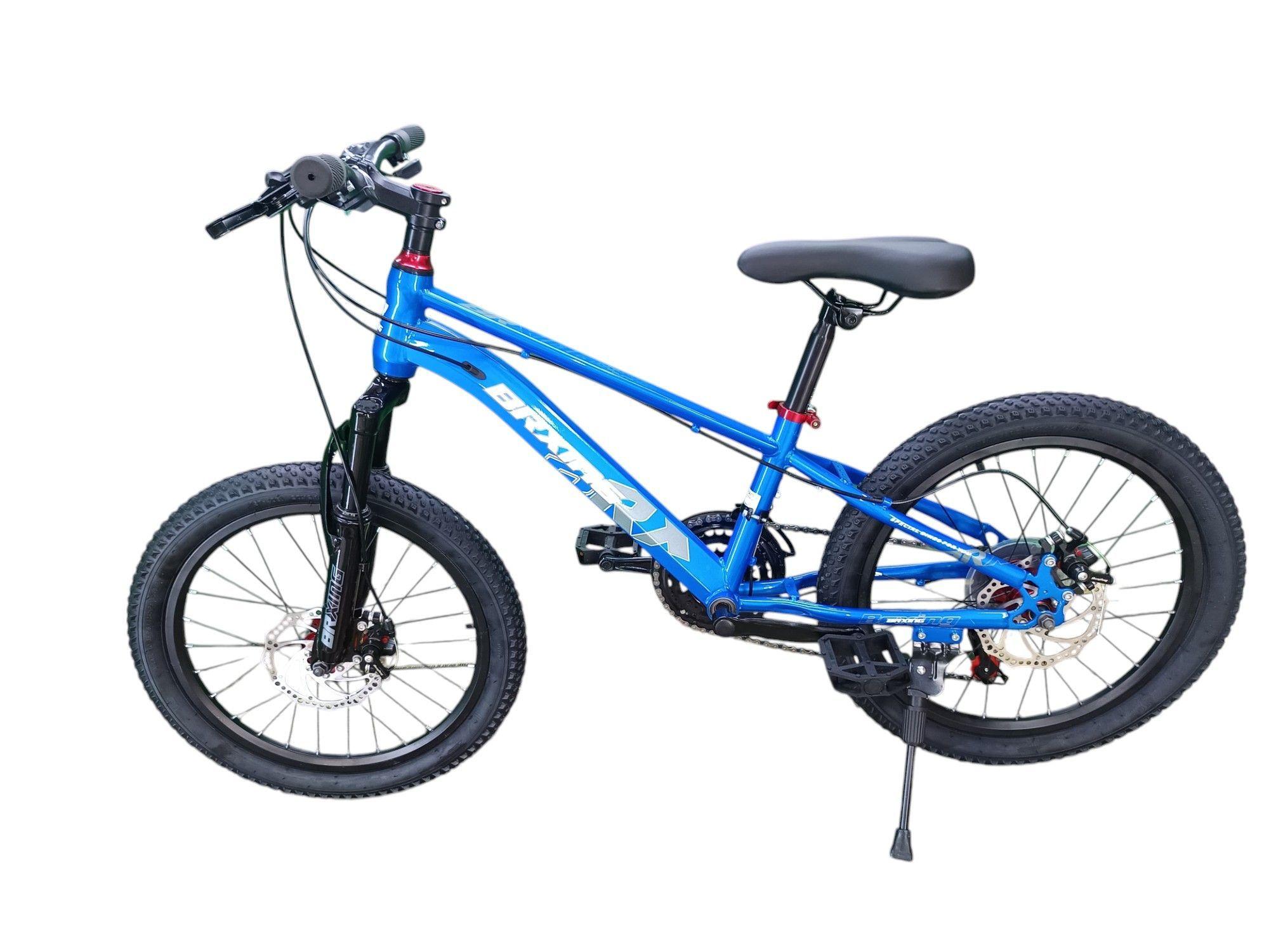 Bicicleta Aro 20 Brxing SV7 Azul Con Freno Disco Y 21 Velocidades-3