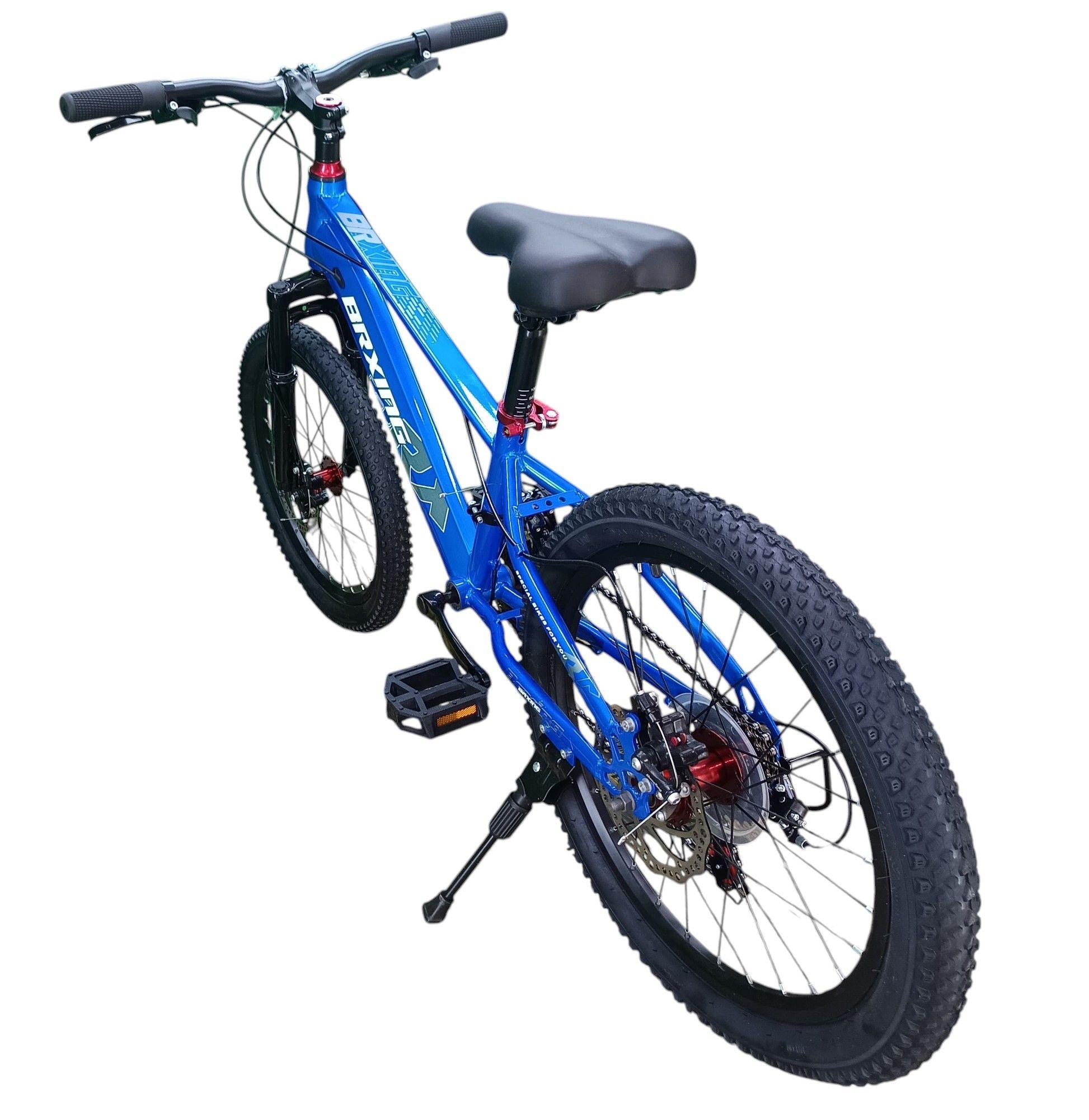 Bicicleta Aro 20 Brxing SV7 Azul Con Freno Disco Y 21 Velocidades-5