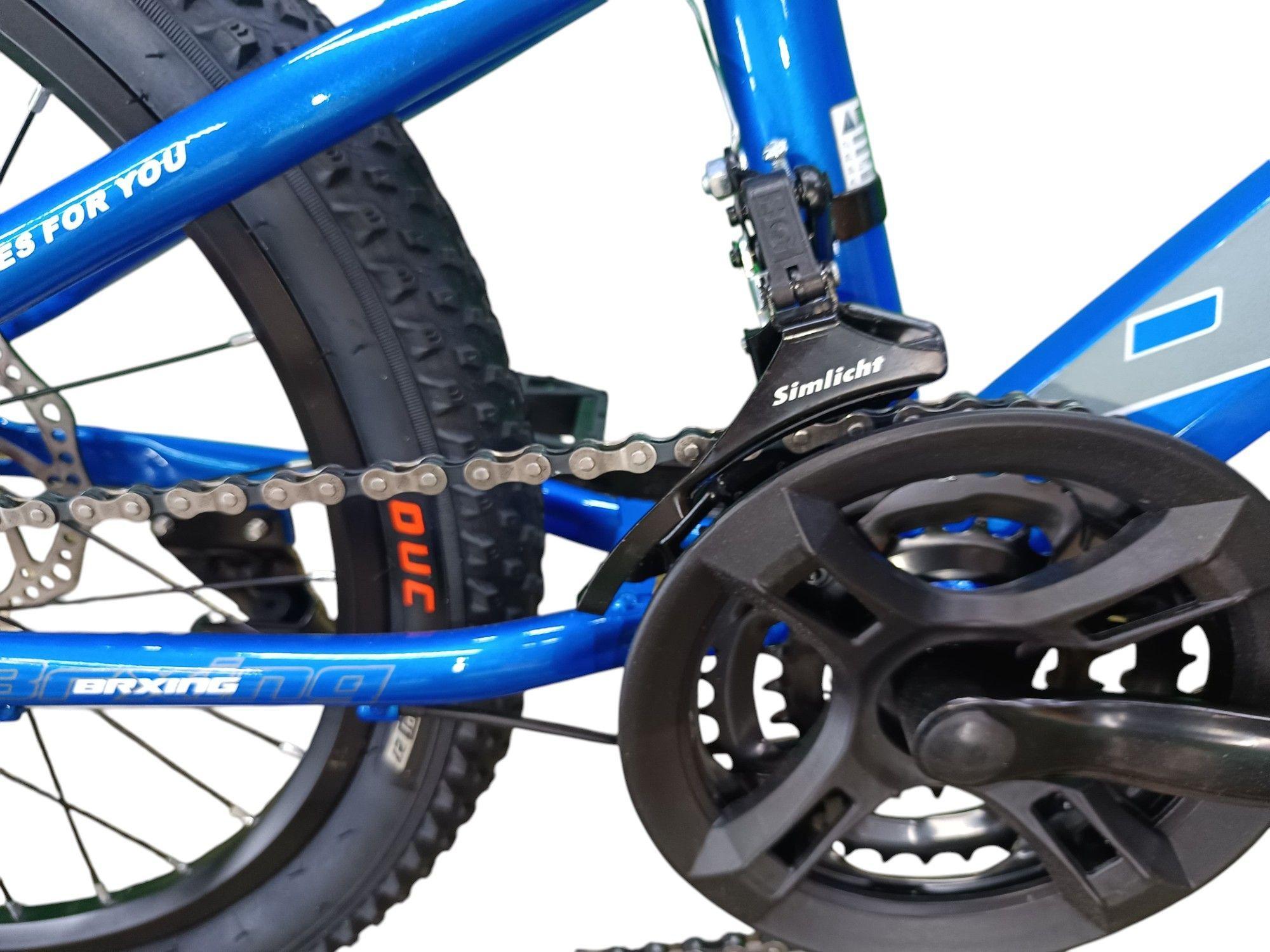 Bicicleta Aro 20 Brxing SV7 Azul Con Freno Disco Y 21 Velocidades-6