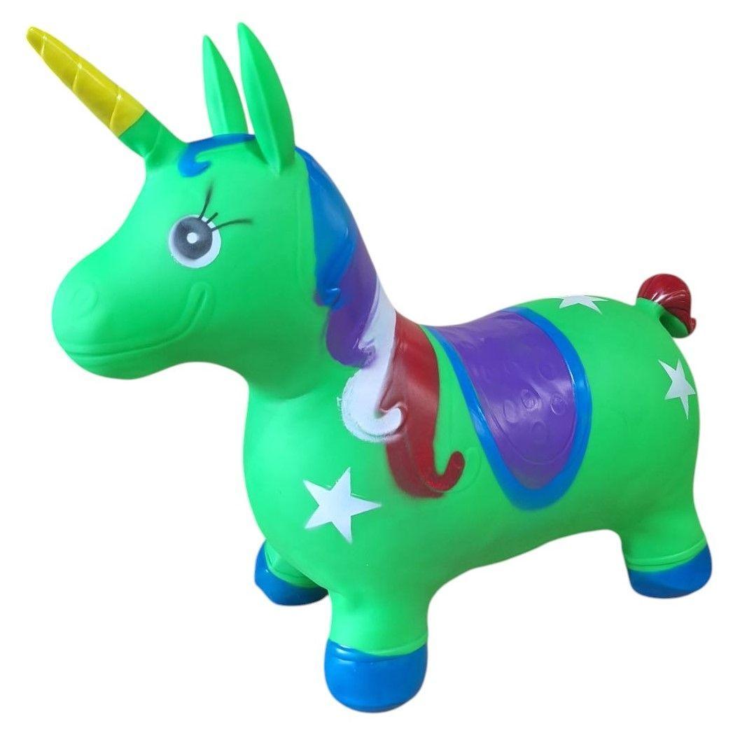 Unicornio Saltarín Inflable Con Sonido Verde	-4