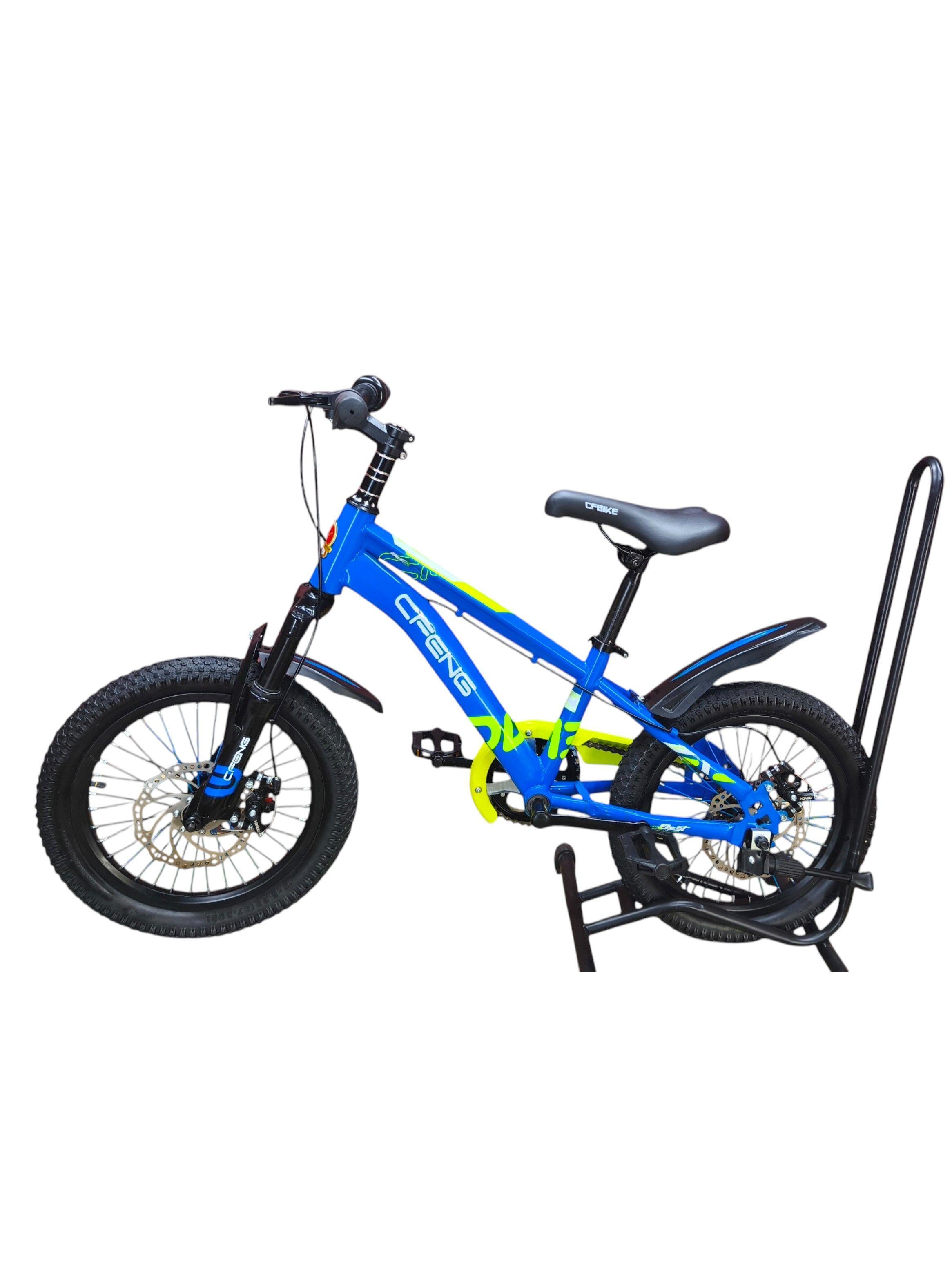 Bicicleta Aro 16 Cfeng Con Freno Disco Azul Amarillo	-4