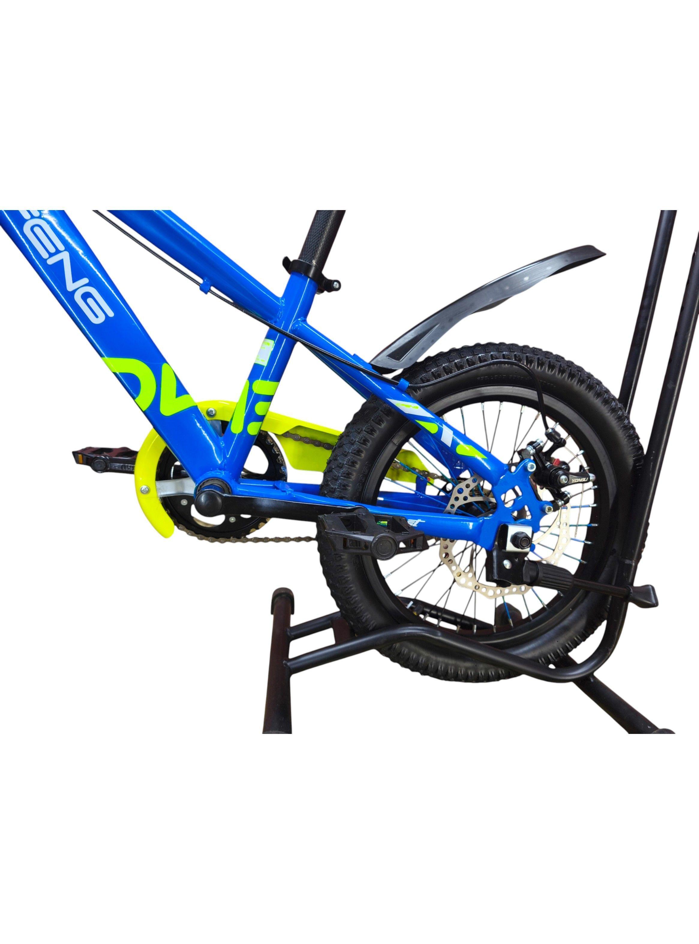 Bicicleta Aro 16 Cfeng Con Freno Disco Azul Amarillo	-6
