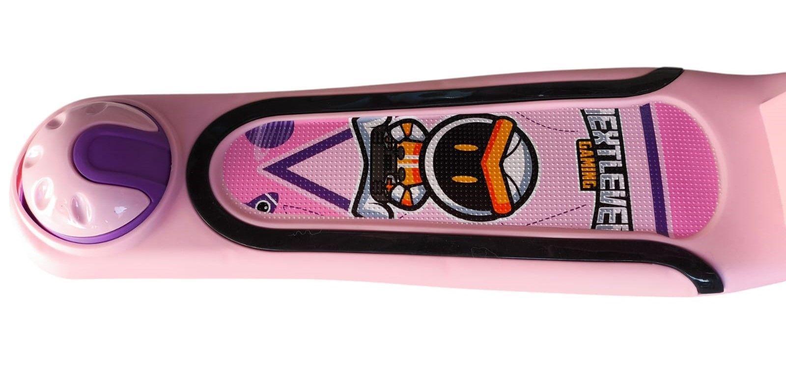 Scooter Plegable infantil 2 en 1 Luces Led Rosado-6