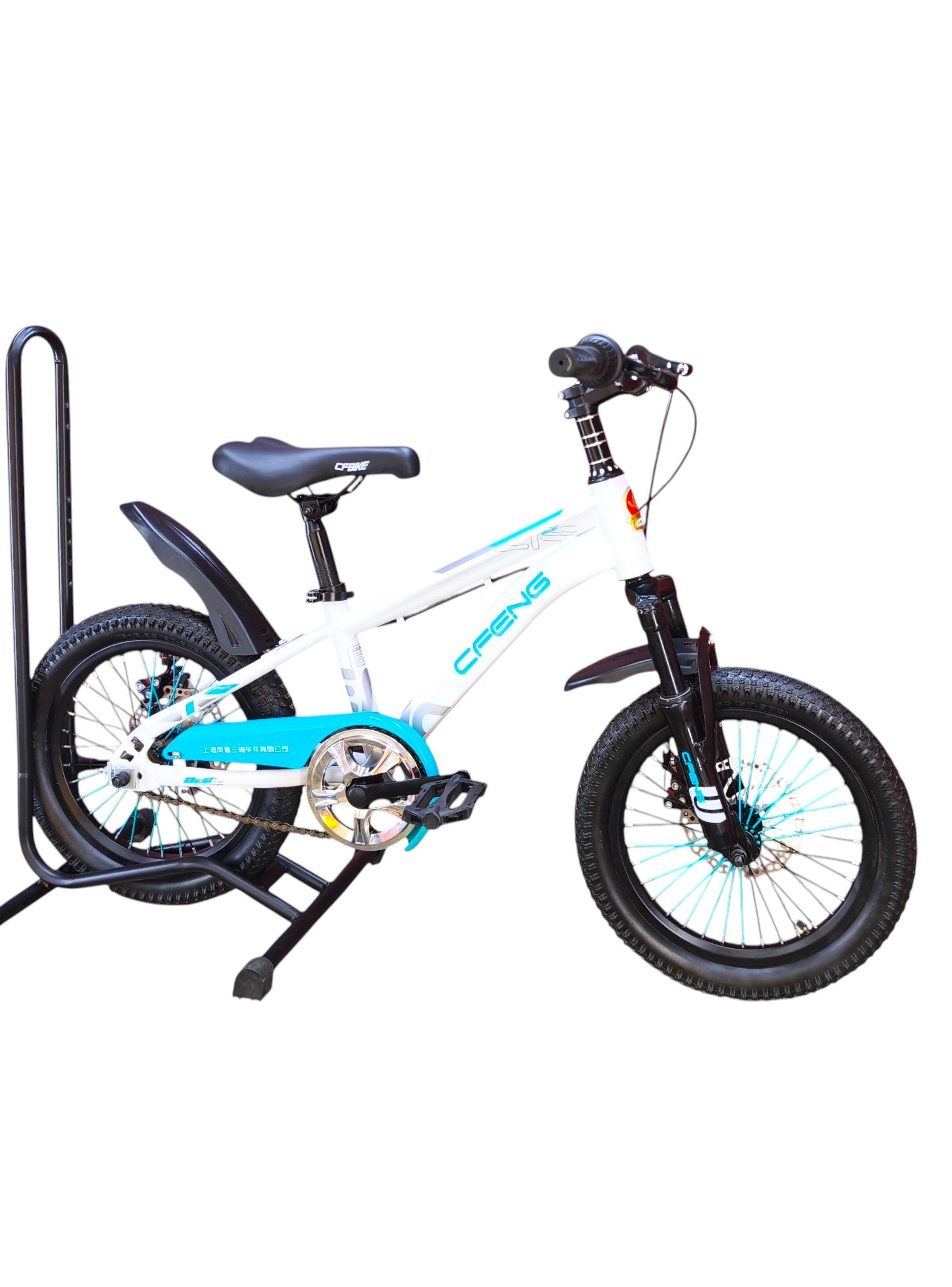 Bicicleta Aro 16 Cfeng Con Freno Disco Blanco Celeste	-2