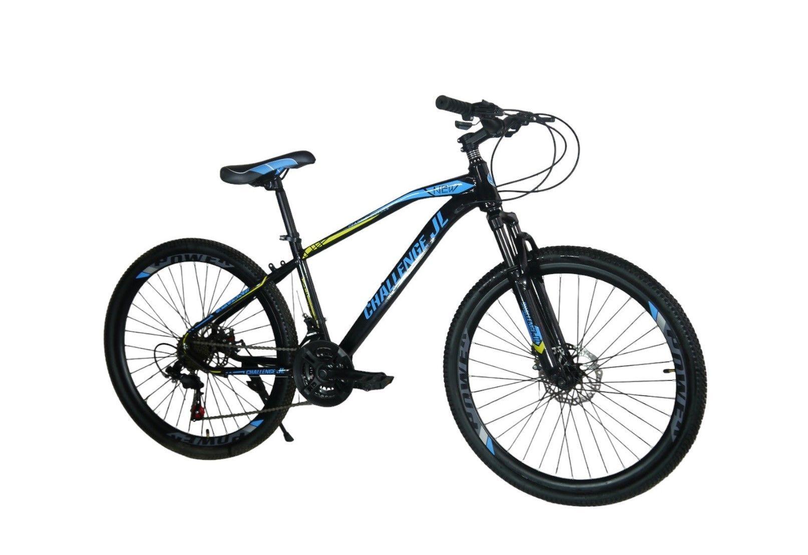 Bicicleta Aro 26 Challenge Azul Negro Con Freno Disco Y Cambios      -2