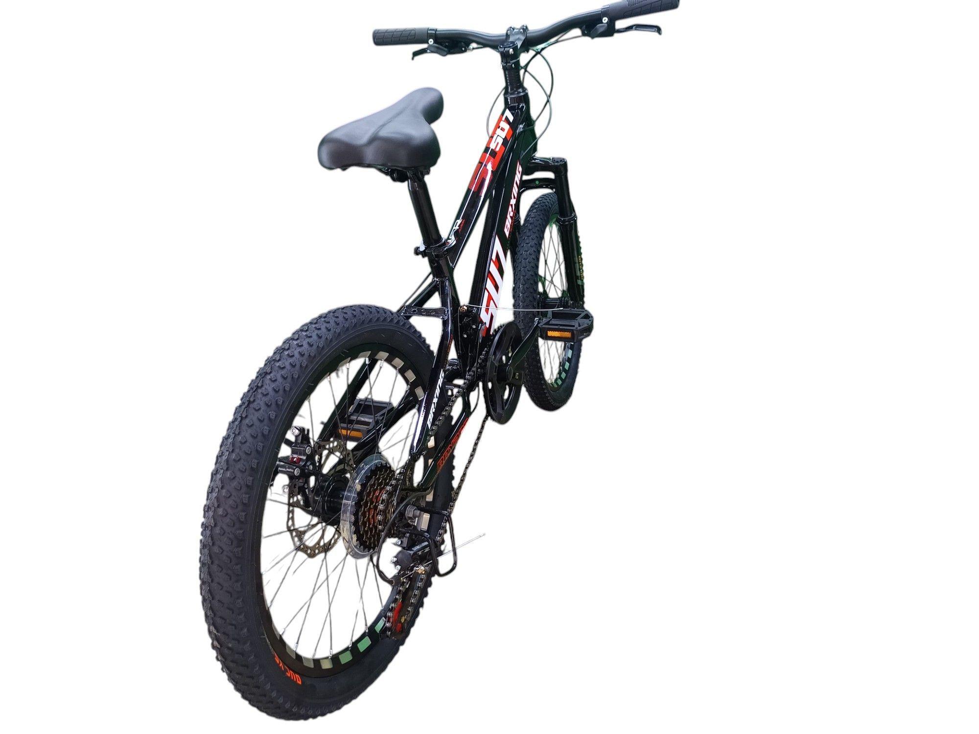 Bicicleta Aro 20 Brxing SV7 Negro Con Freno Disco Y 21 Velocidades-4