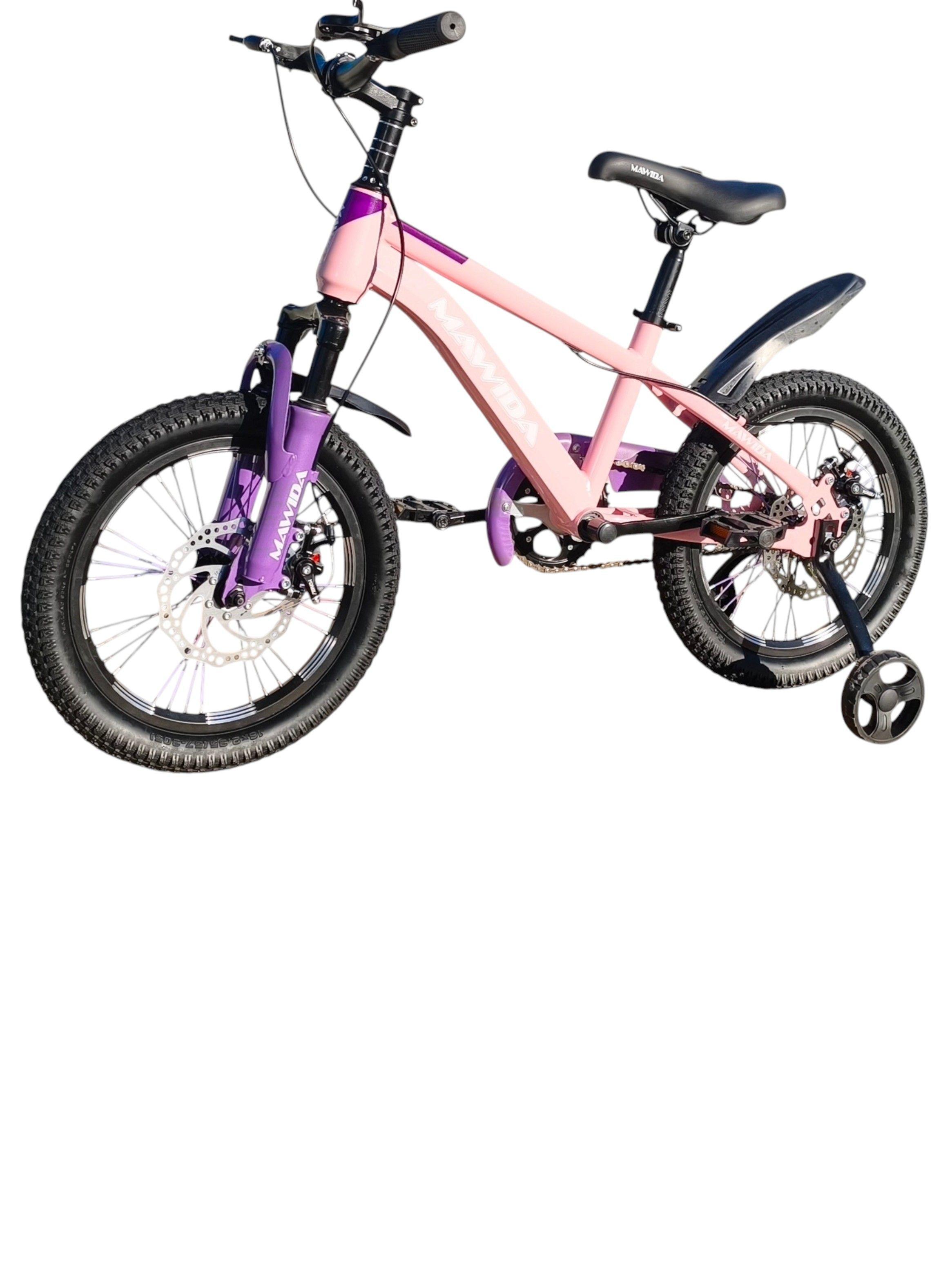 Bicicleta Aro 16 Mawida Con Freno Disco Rosado Lila-2