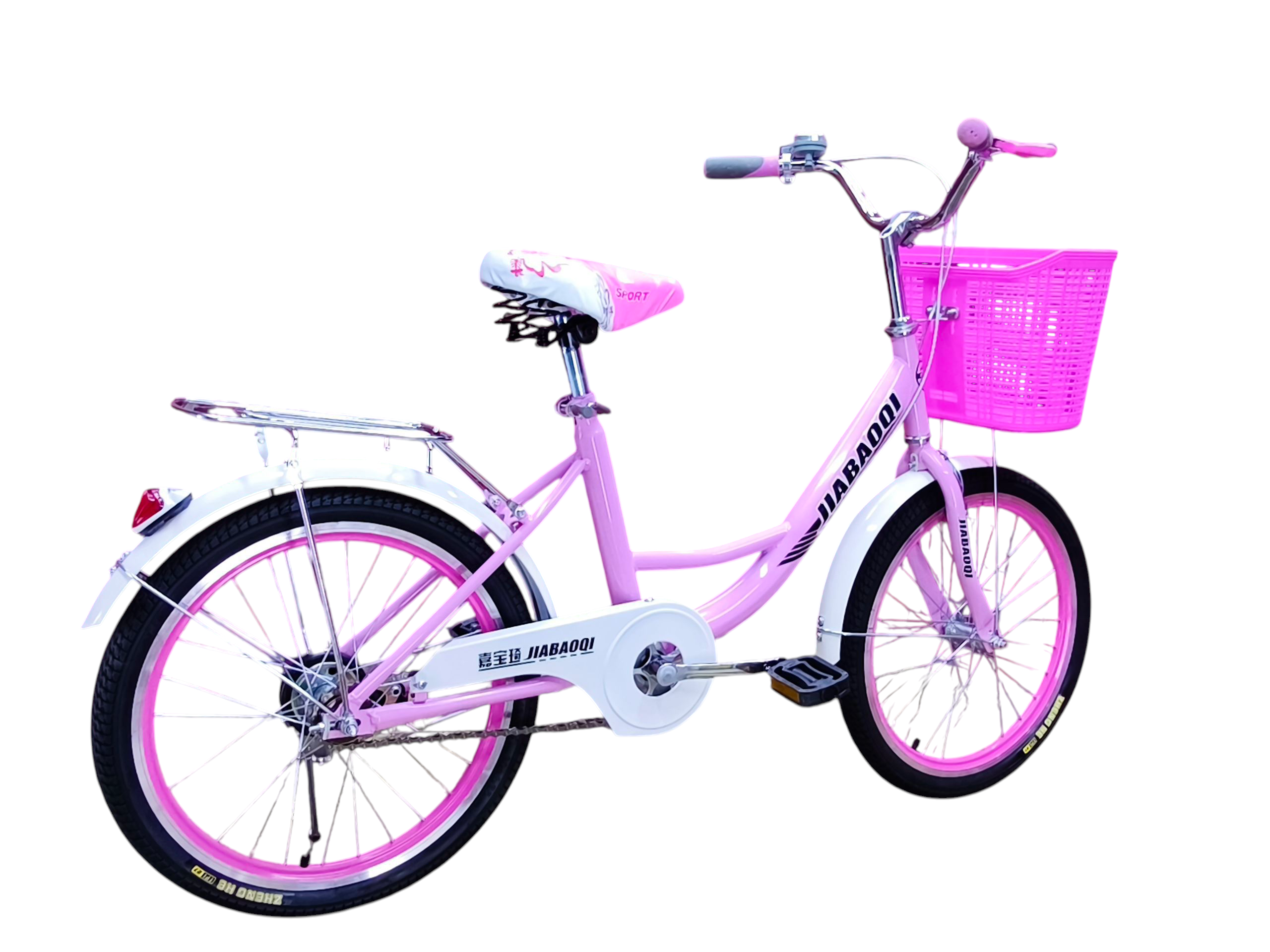 Bicicleta Aro 20 Jiabaoq Paseo Rosada-4
