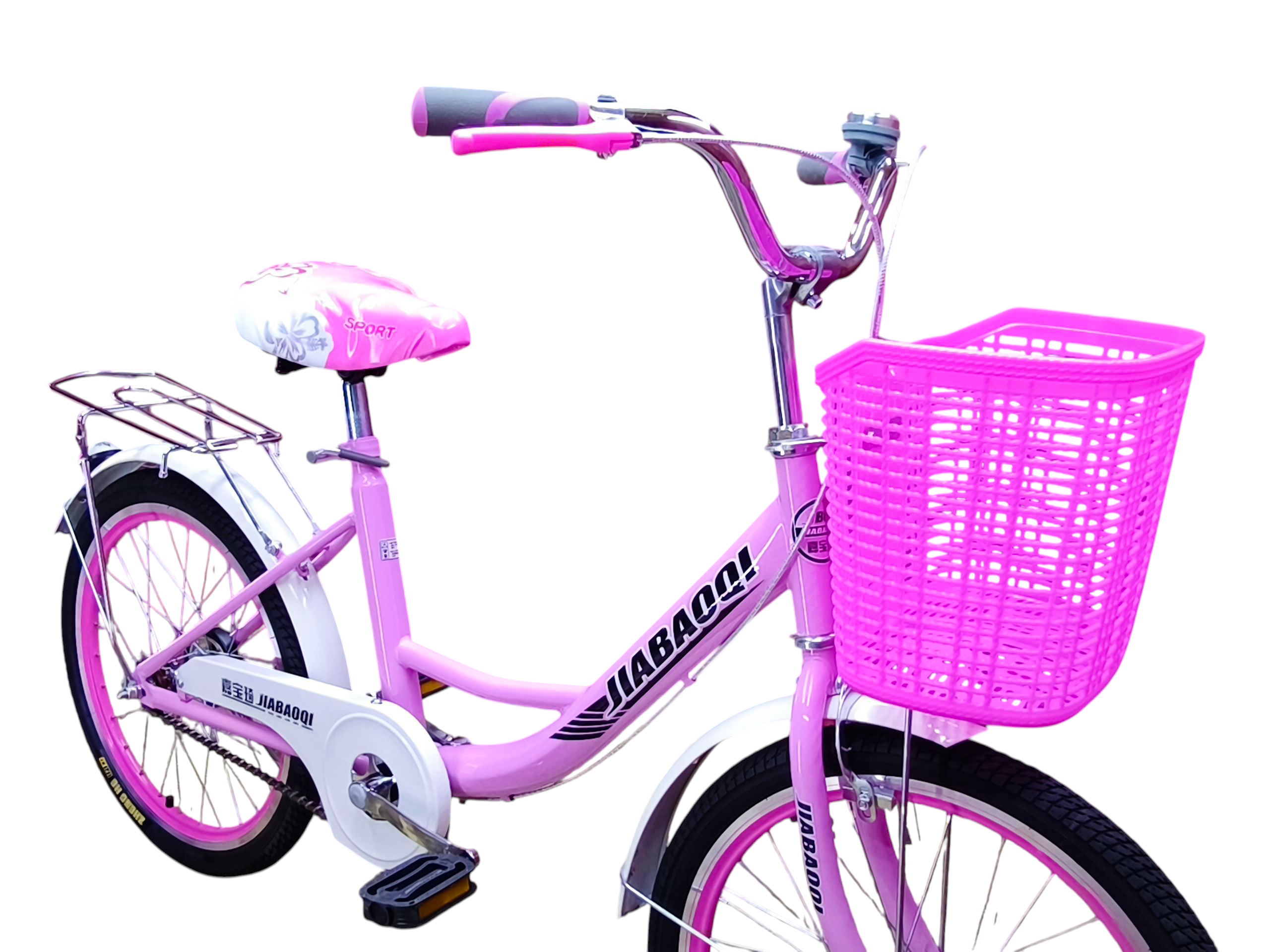 Bicicleta Aro 20 Jiabaoq Paseo Rosada-7