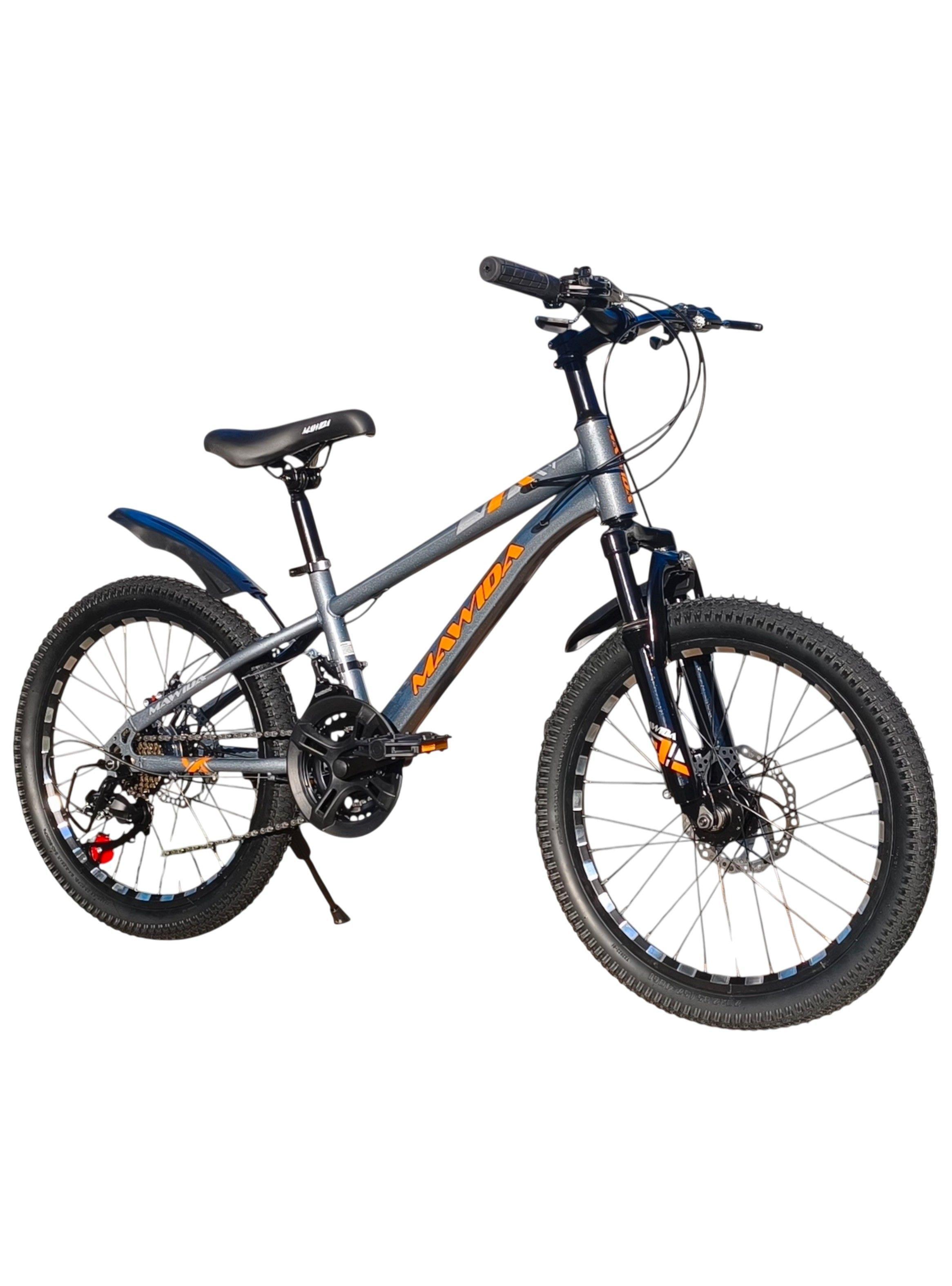 Bicicleta Aro 20 Mawida Con Freno Disco y 21 velocidades Gris Silver	-1