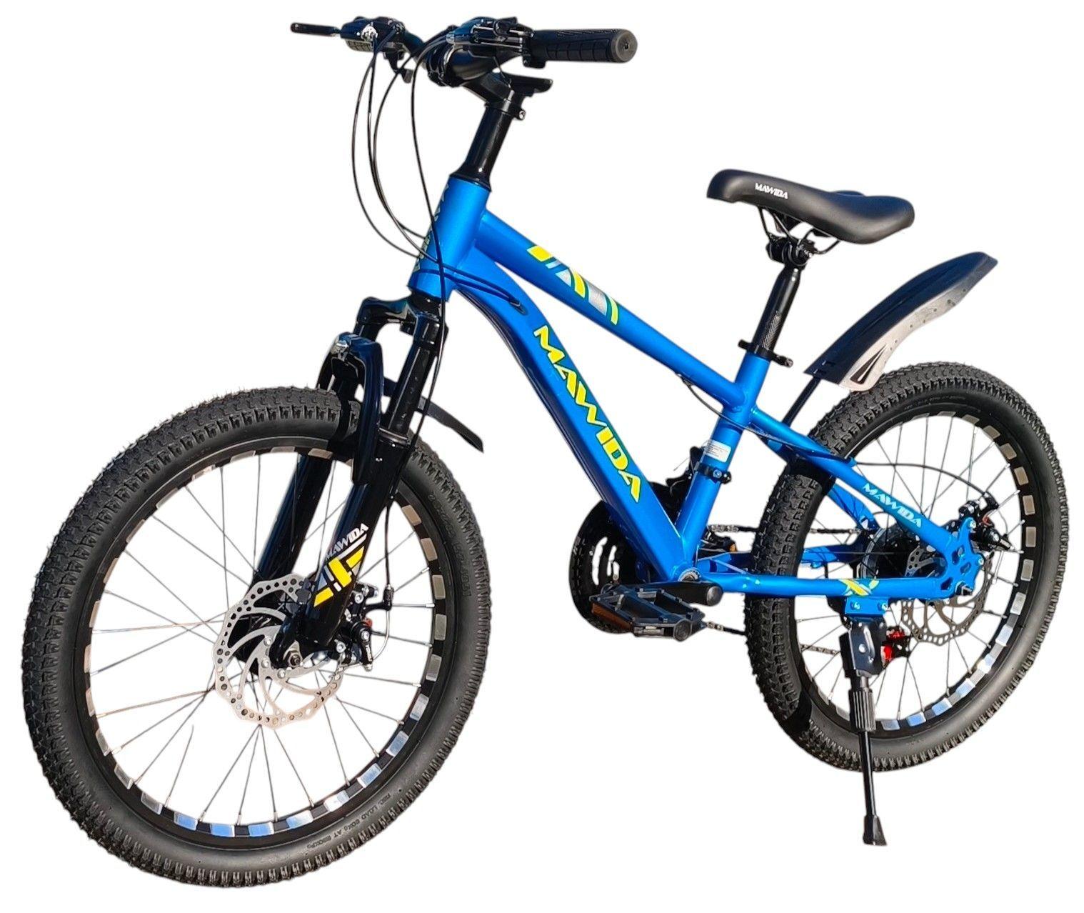 Bicicleta Aro 20 Mawida Con Freno Disco y 21 velocidades Azul    -1
