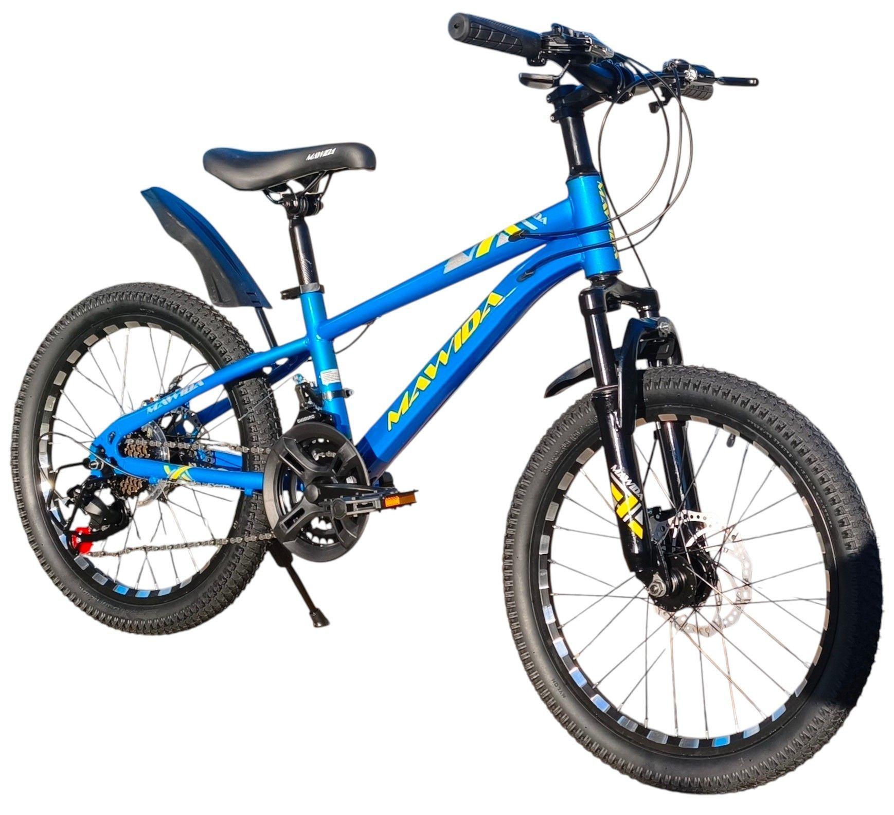 Bicicleta Aro 20 Mawida Con Freno Disco y 21 velocidades Azul    -2
