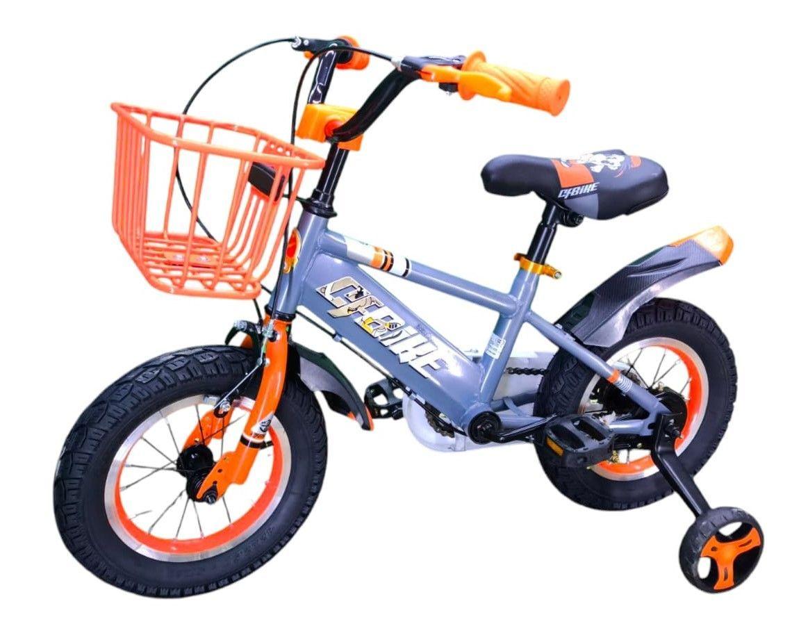 Bicicleta Aro 12 Infantil Cfbike Gris/Naranjo	-2