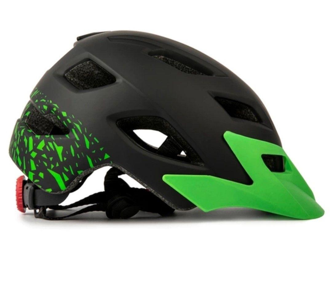 Casco Bicicleta  Infantil Exclusky Negro Verde                 -1