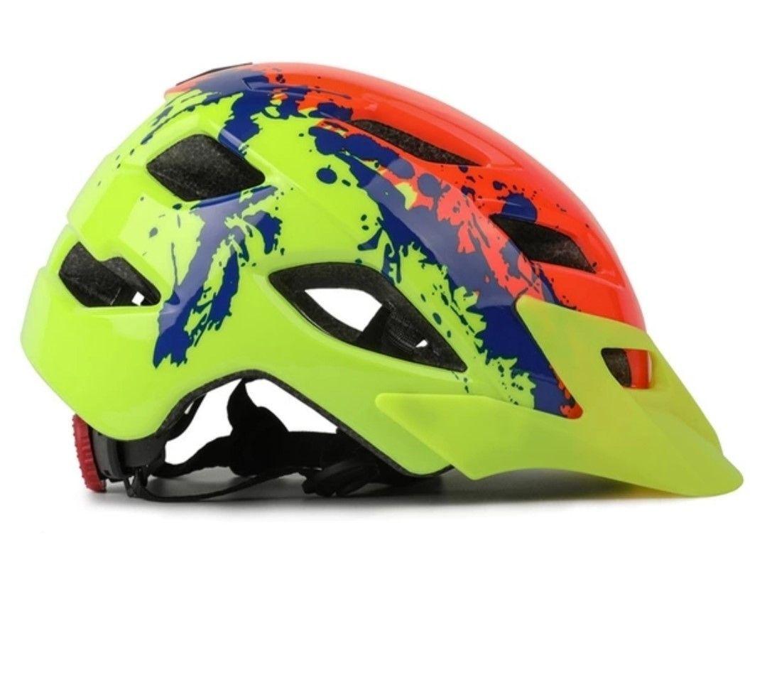 CASCO BICICLETA EXCLUSKY NIÑOS NARANJO VERDE-2