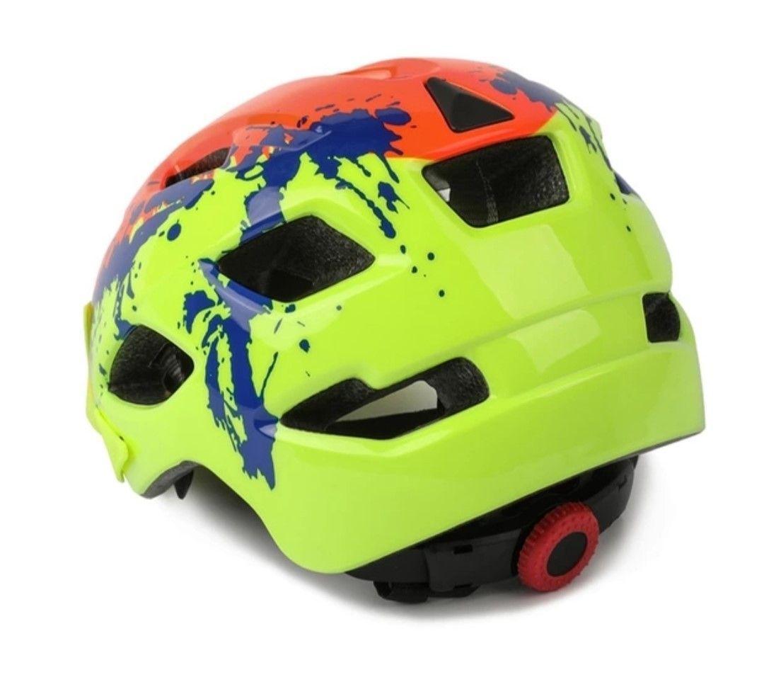 CASCO BICICLETA EXCLUSKY NIÑOS NARANJO VERDE-2