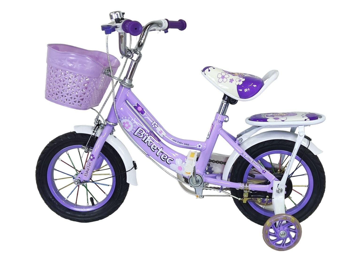 Bicicleta Aro 12 Infantil Biketec Lila-3
