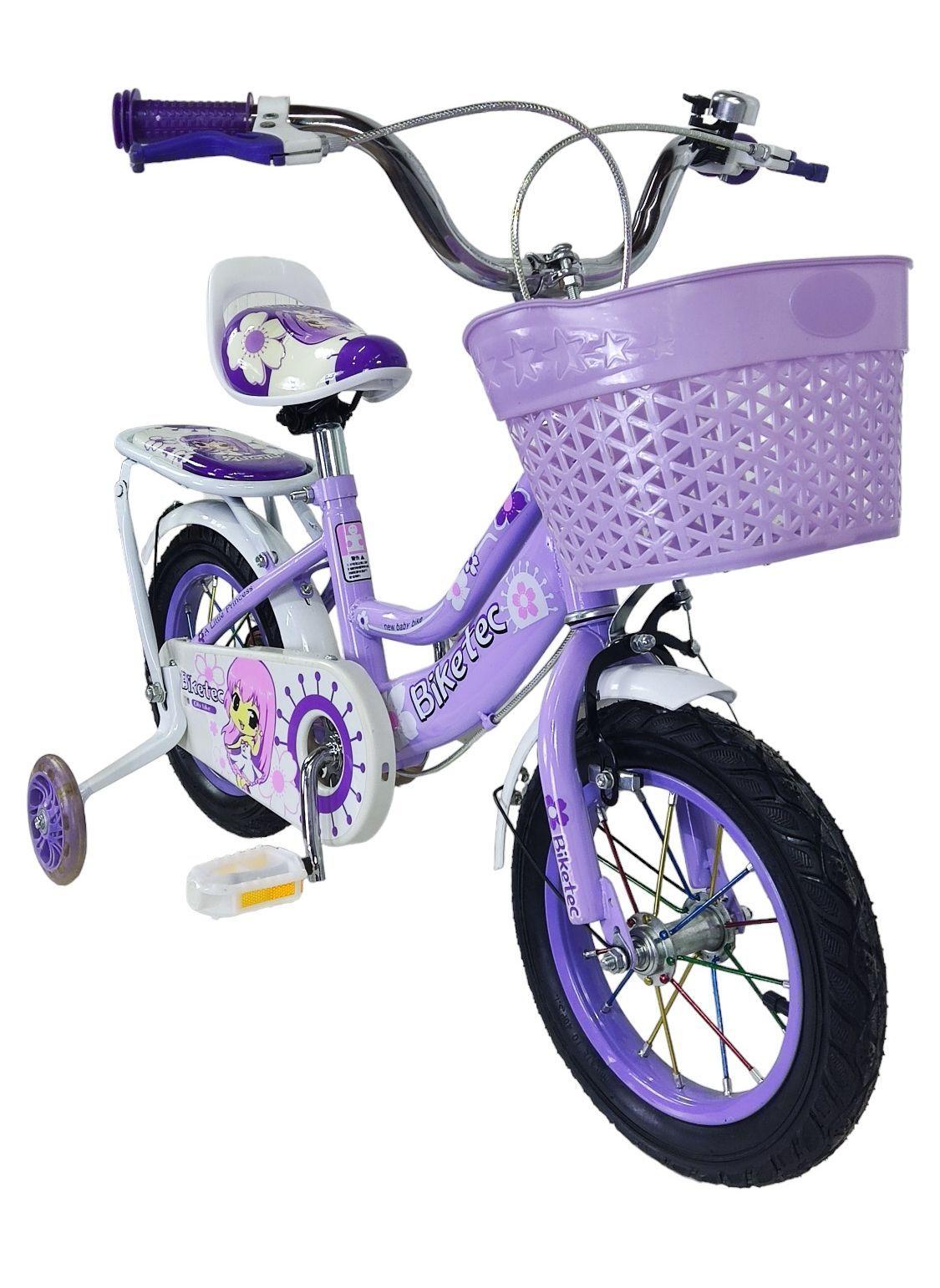 Bicicleta Aro 12 Infantil Biketec Lila-4