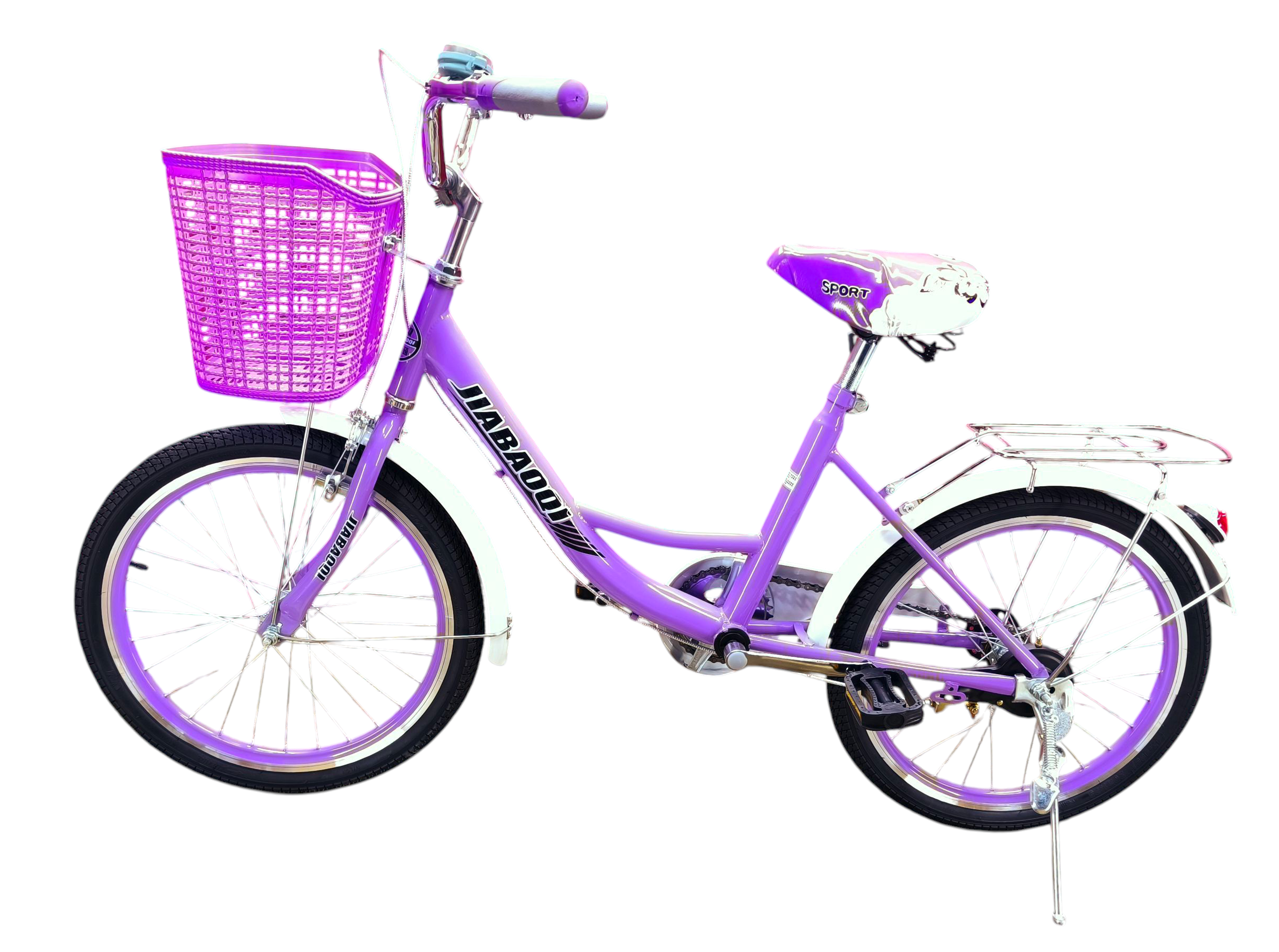 Bicicleta Aro 20 Jiabaoq Paseo Lila                            -3