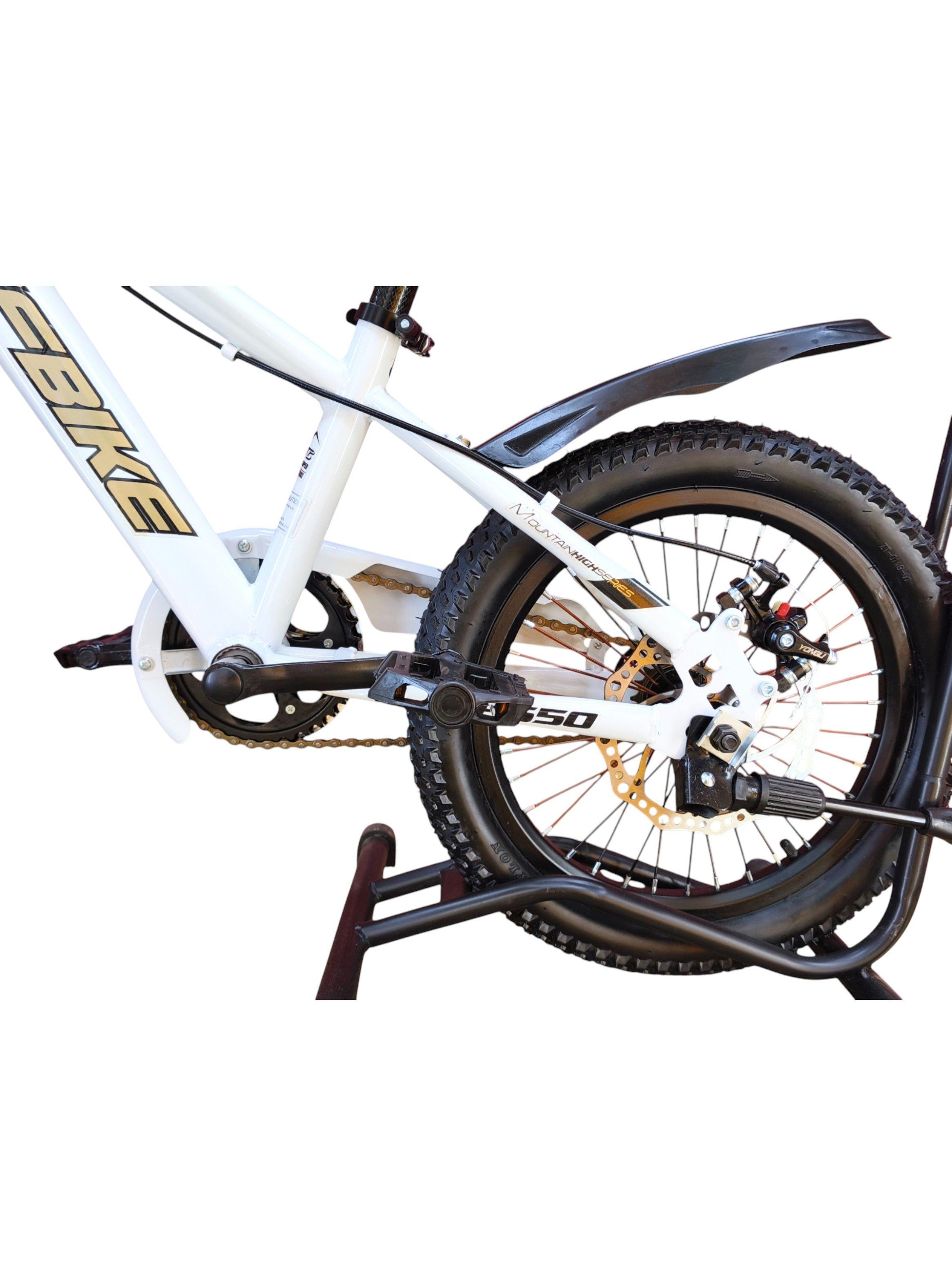 Bicicleta Aro 16 Cfbike Con Freno Disco Blanco Log Dorado-6