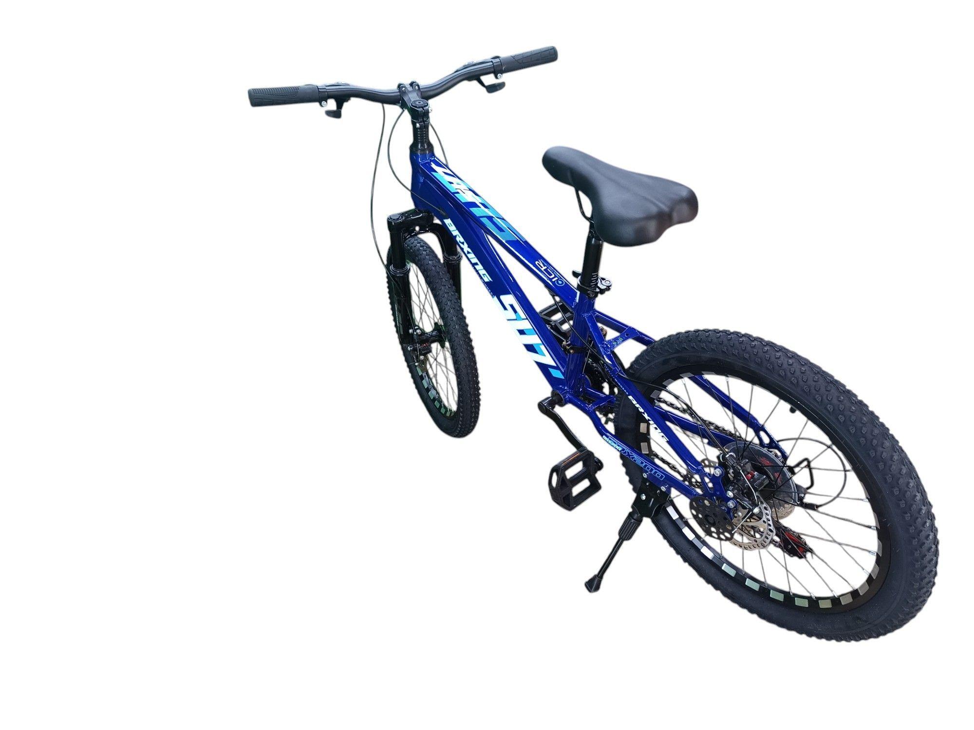 Bicicleta Aro 20 Brxing SV7 Azul Oscuro Con Freno Disco Y 21 Velocidades-5